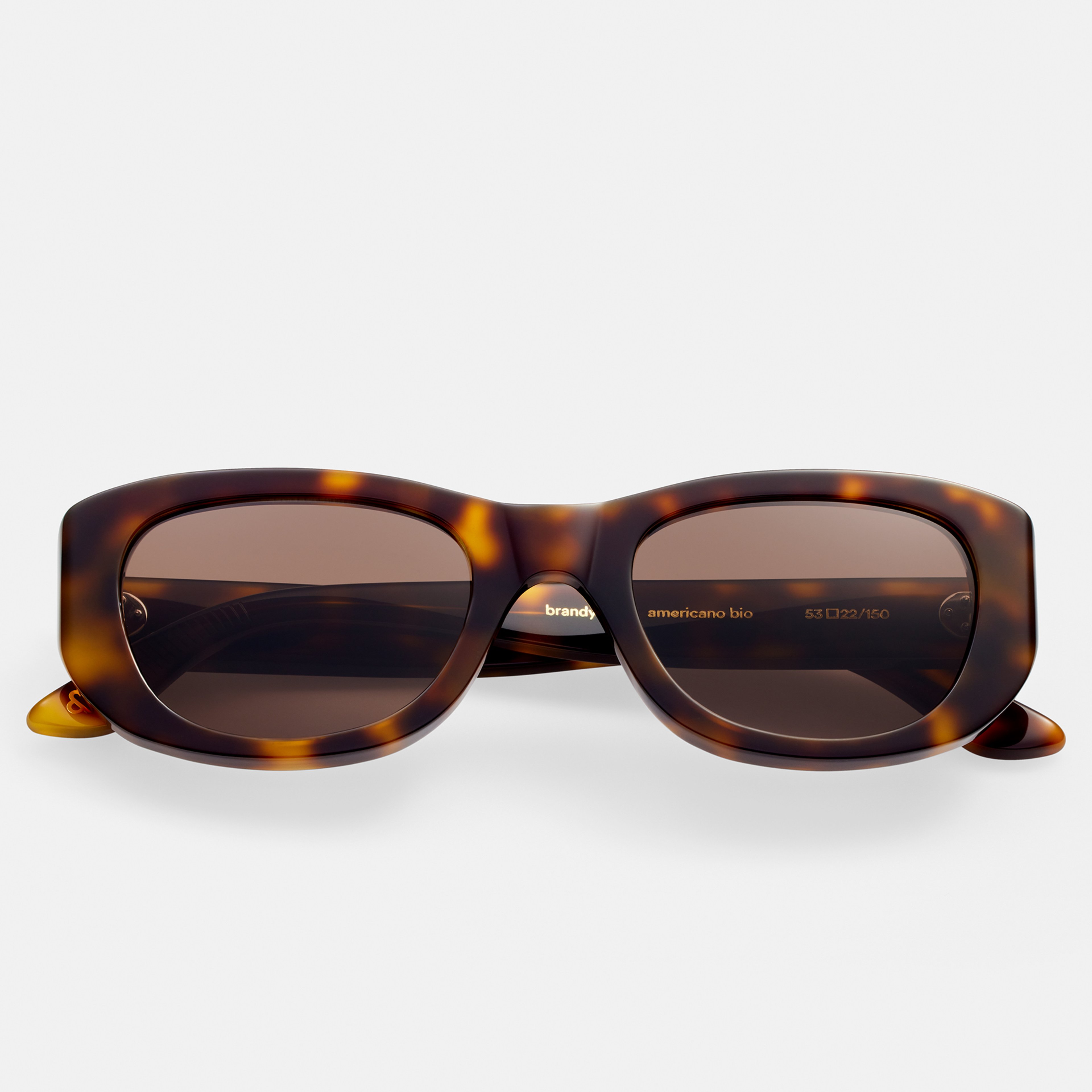Ace & Tate Solaires | Rectangulaire Acétate in Noir, Marron