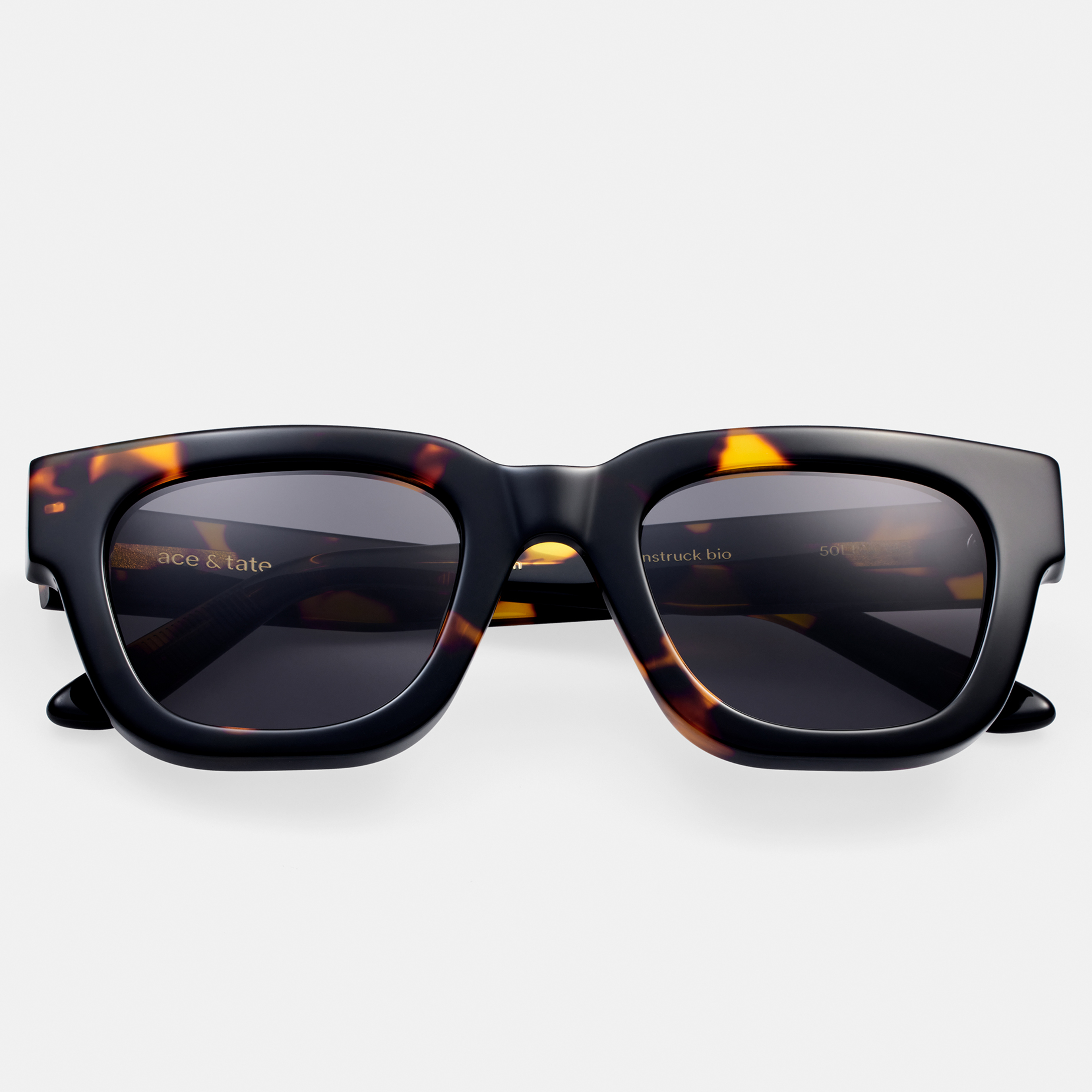 Ace & Tate Sonnenbrillen | Quadratisch Acetat in Schwarz, Braun, Gelb