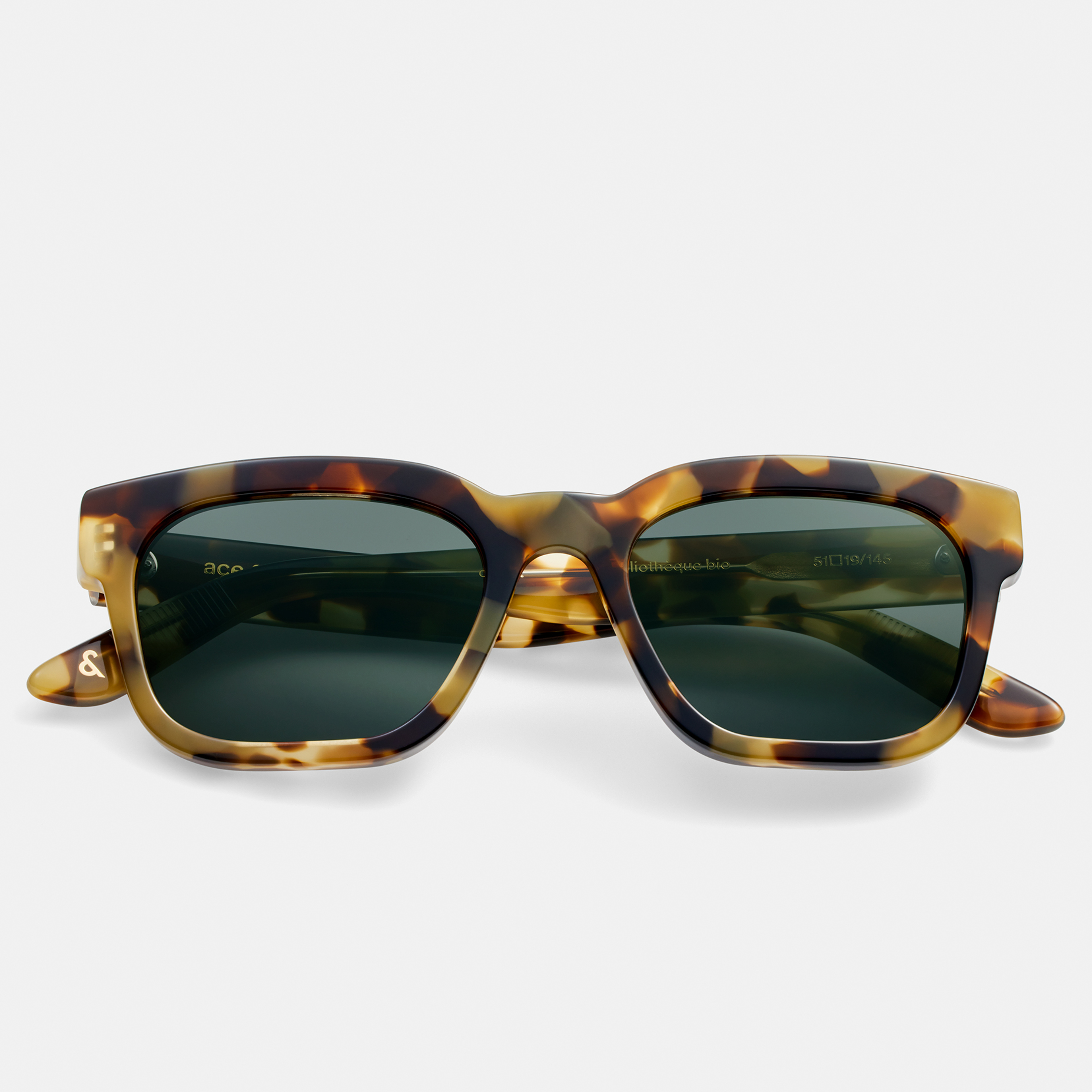 Ace & Tate Sunglasses | Rectangle Acetate in Brown, Yellow