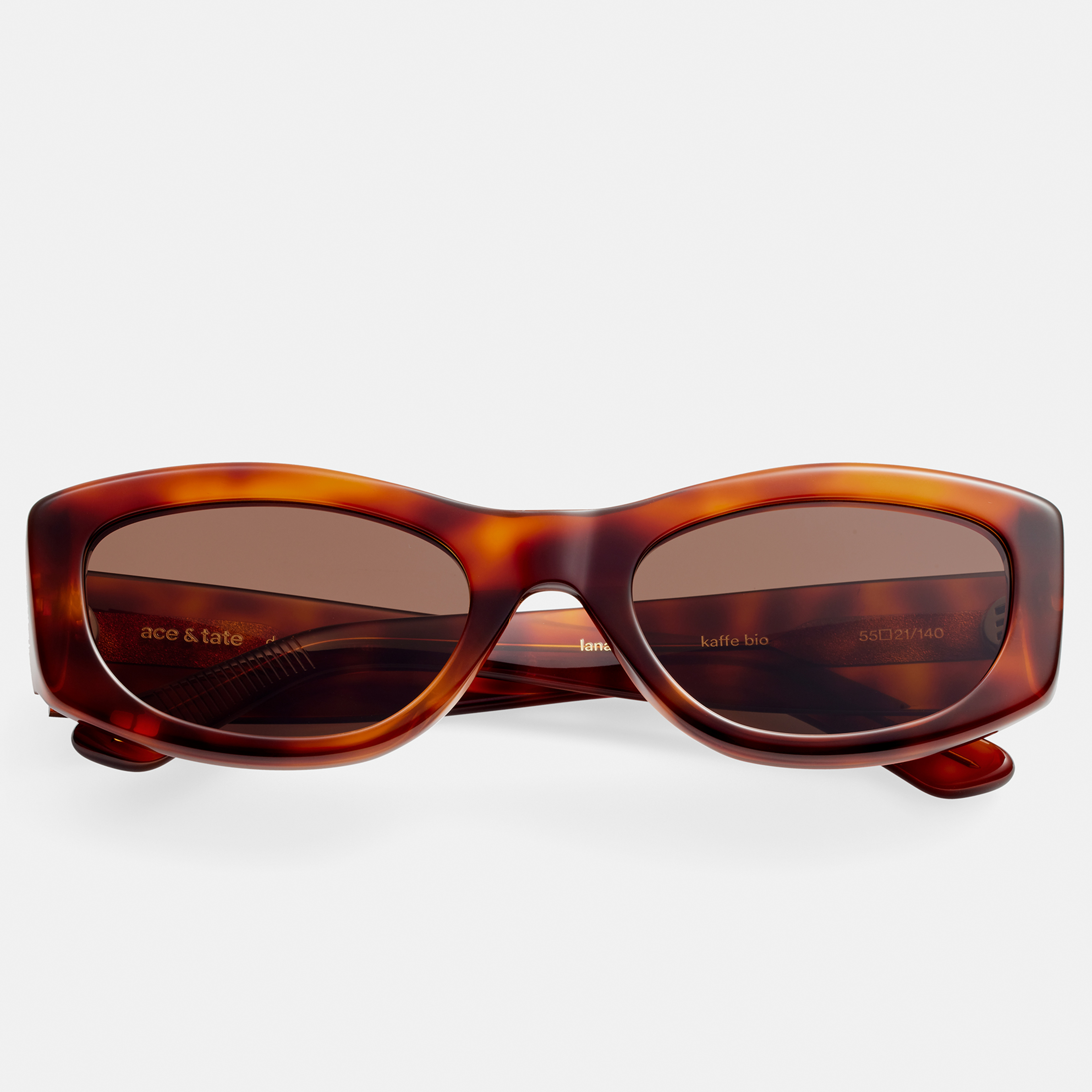 Ace & Tate Sunglasses | Rectangle Acetate in Brown