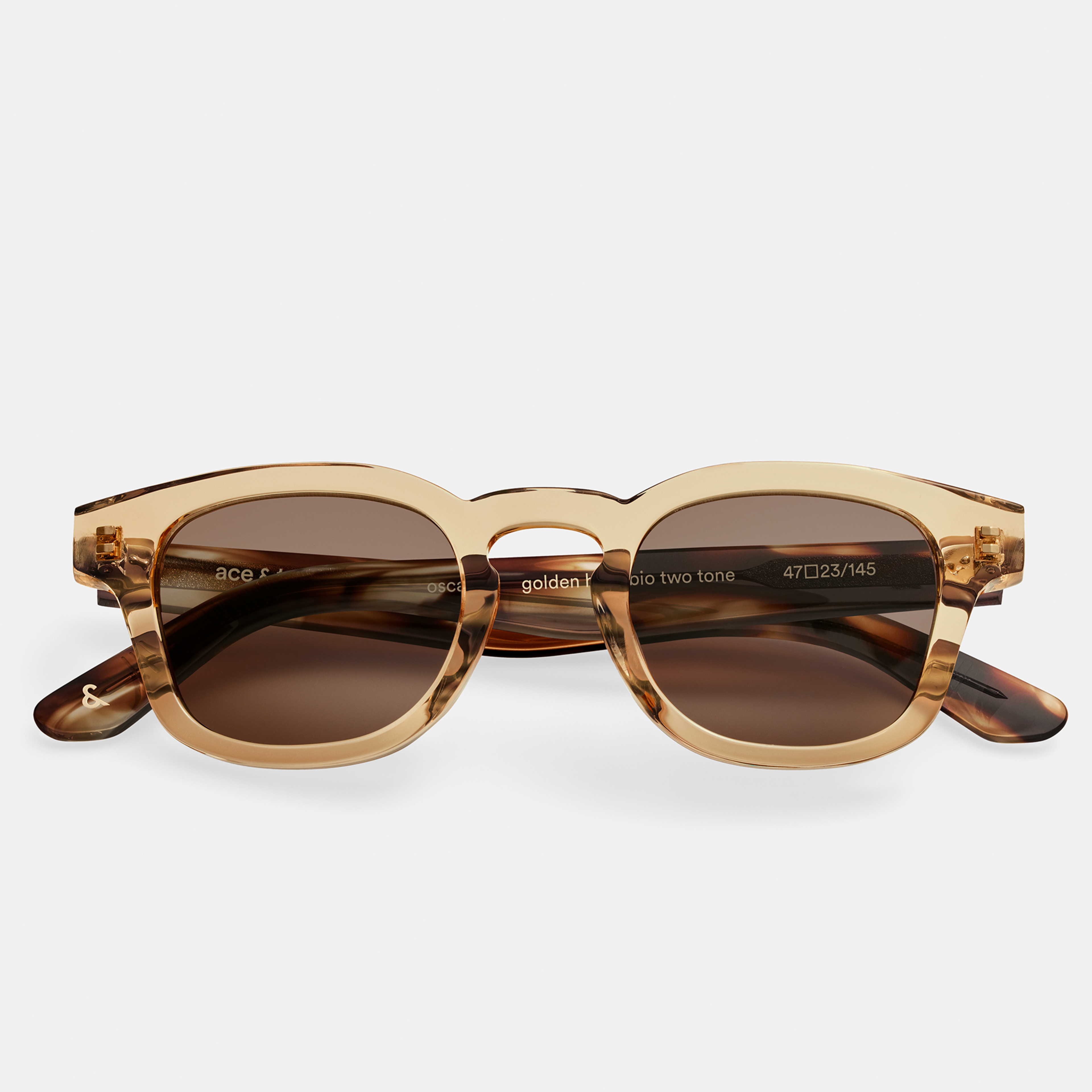 Ace & Tate Sunglasses | Round Acetate in Brown, Orange, Yellow