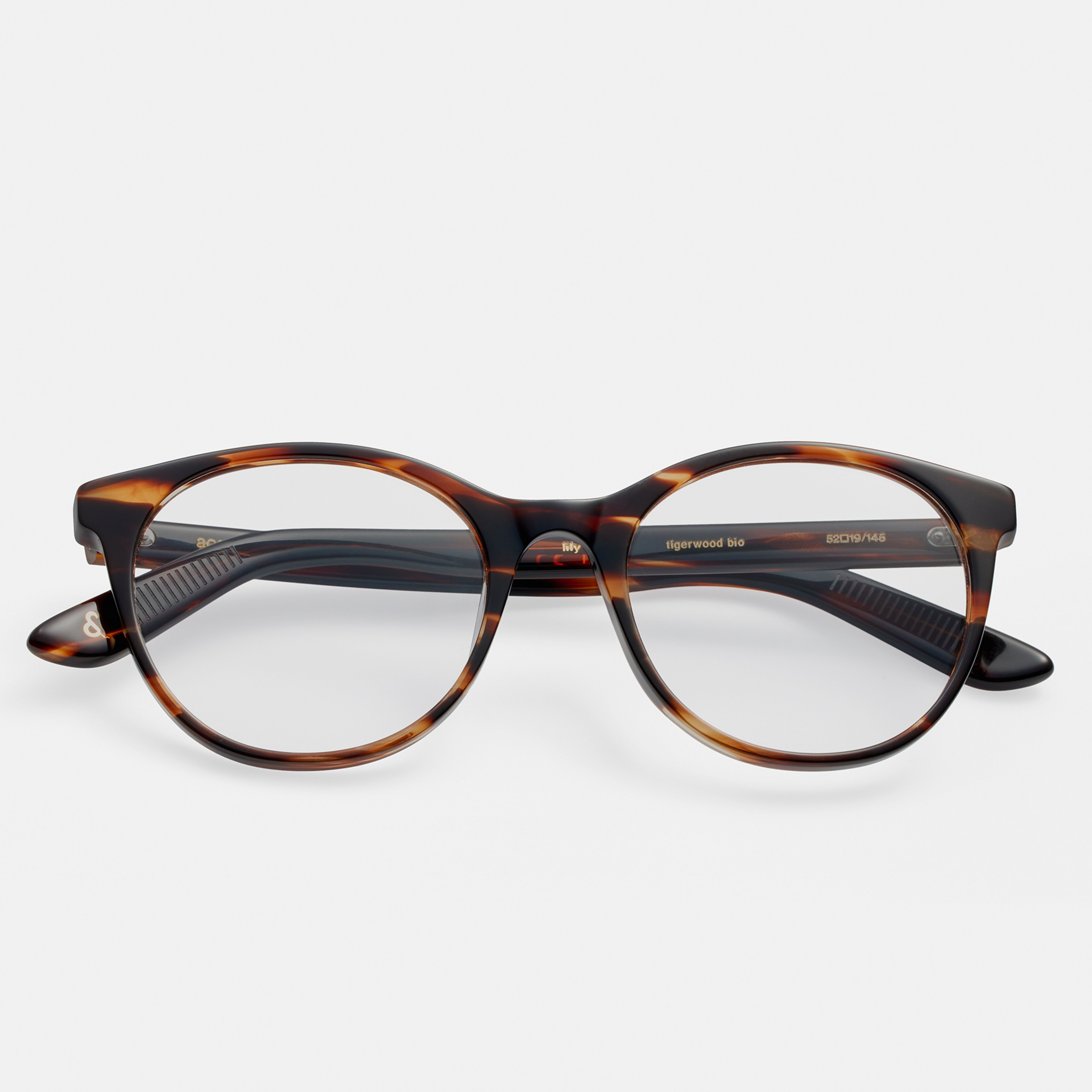 Ace & Tate Brillen | Oval Acetat in Braun, Orange