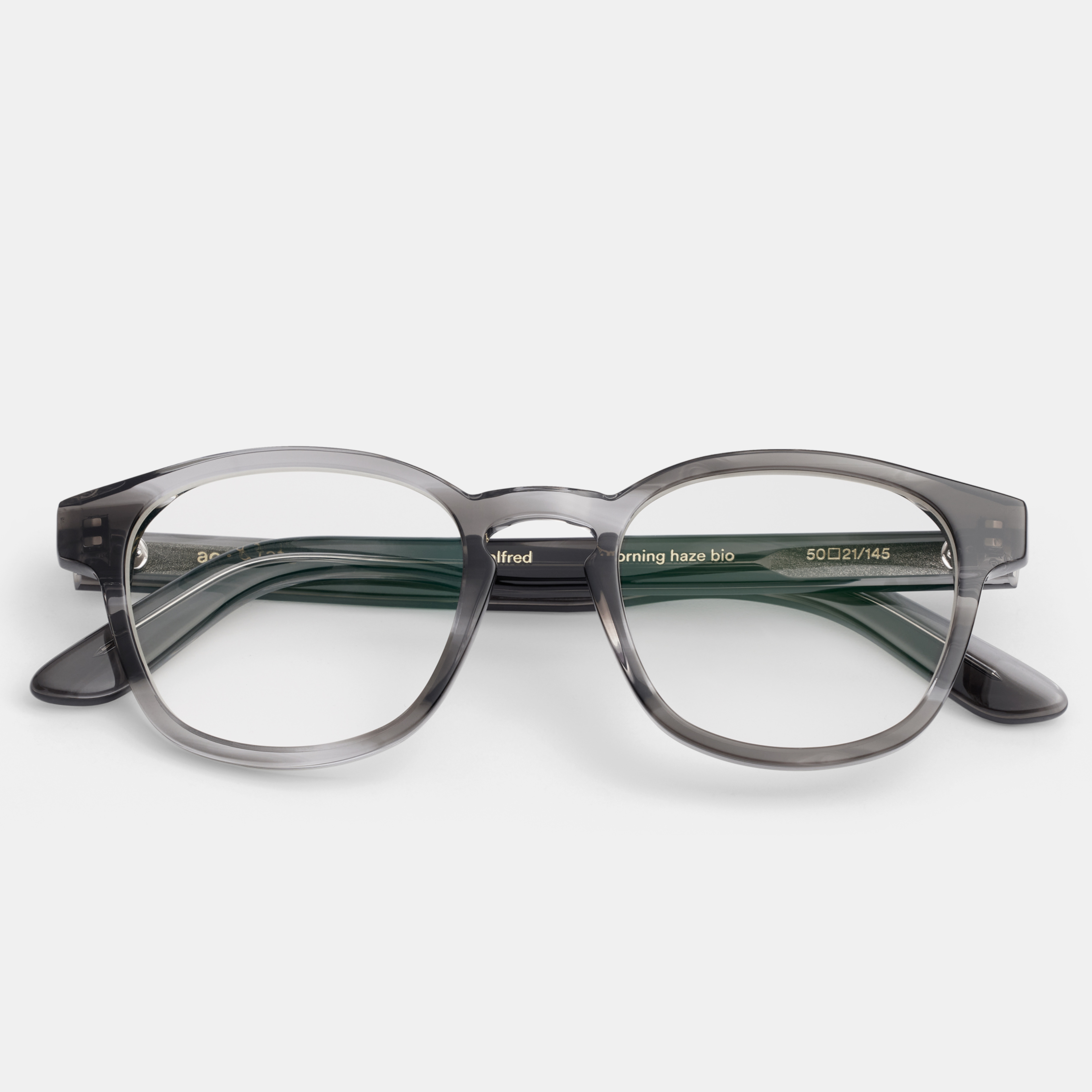 Ace & Tate Brillen | Quadratisch Acetat in Transparent, Grau