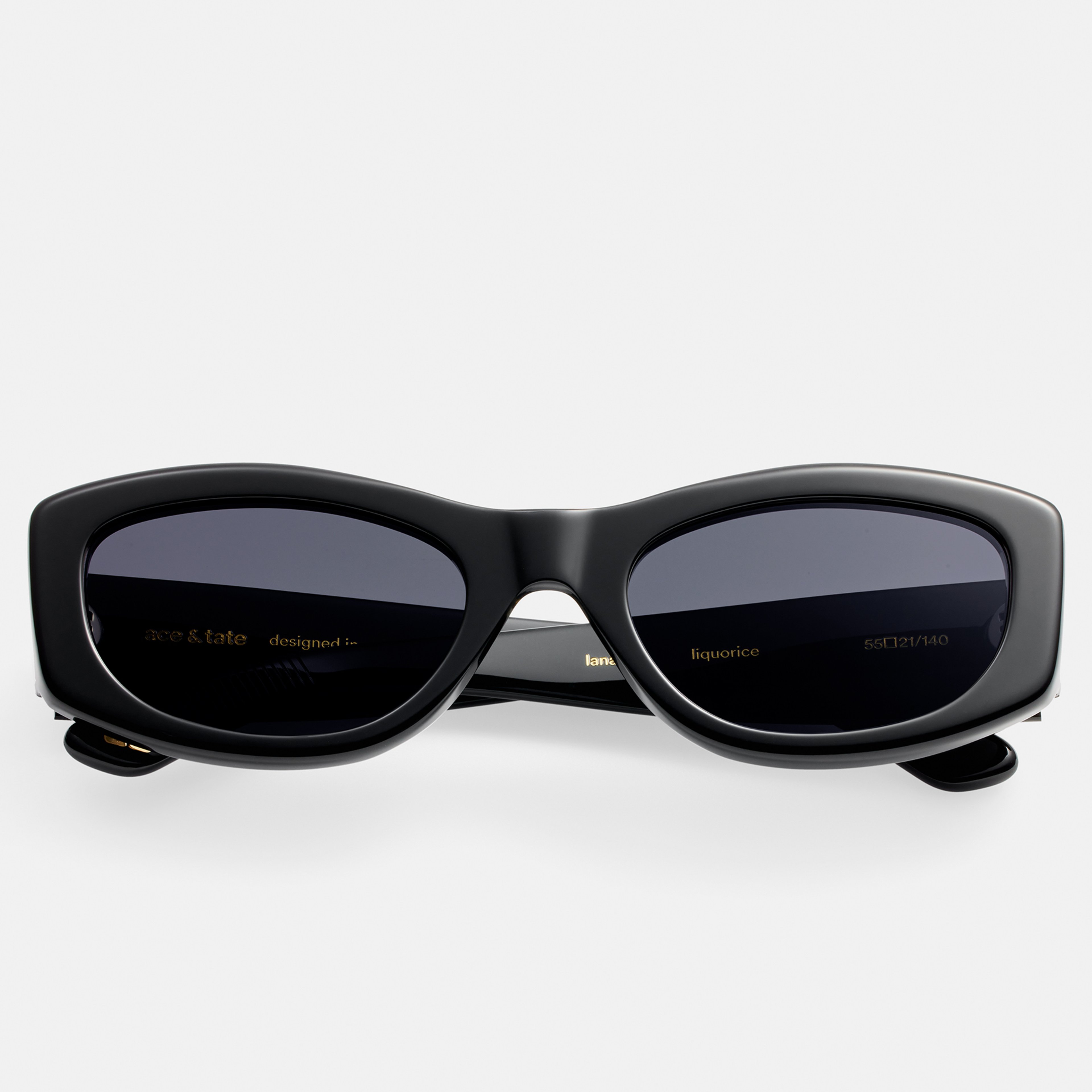 Ace & Tate Sonnenbrillen | Rechteckig Acetat in Schwarz