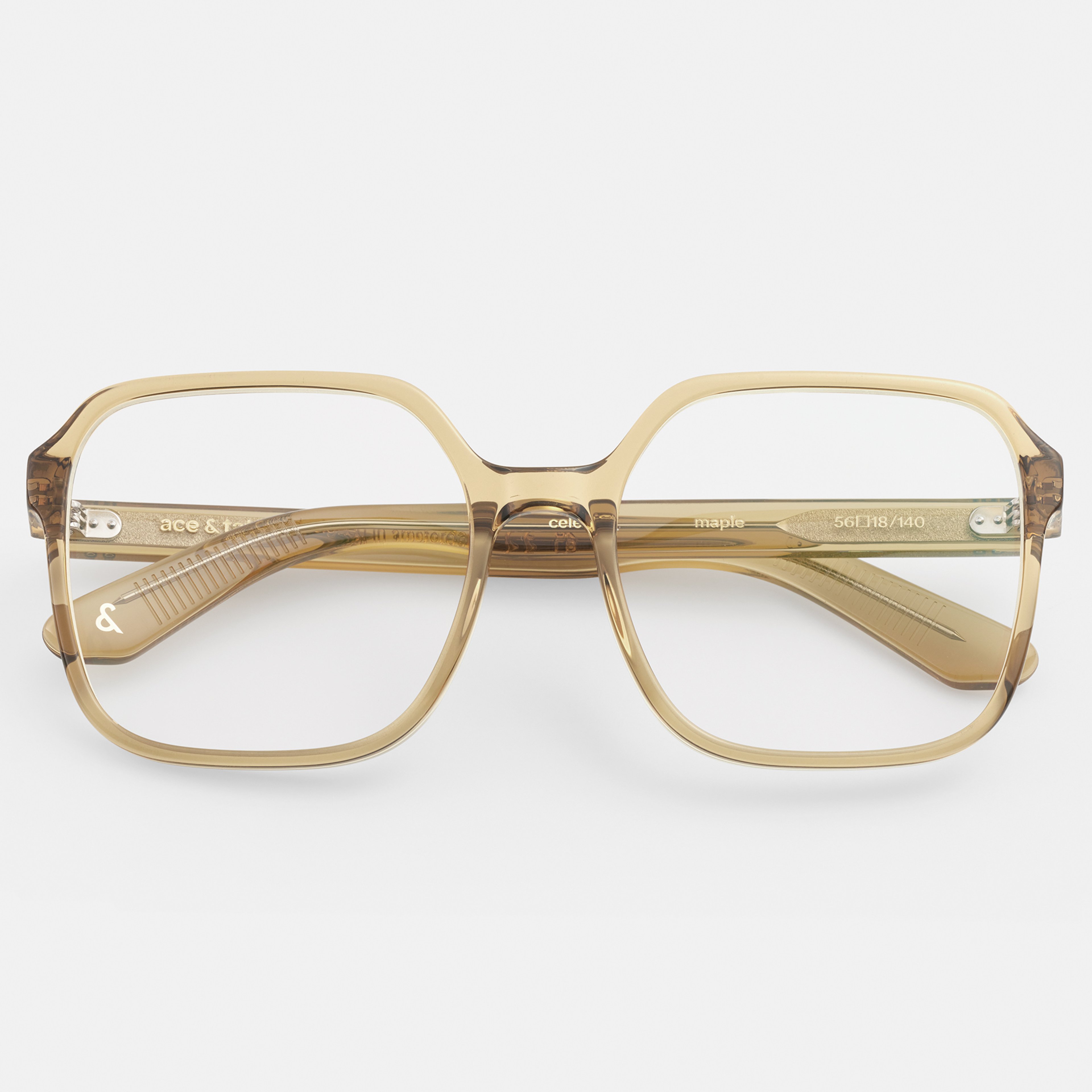 Ace & Tate Gafas | Cuadrada Acetato in Amarillo