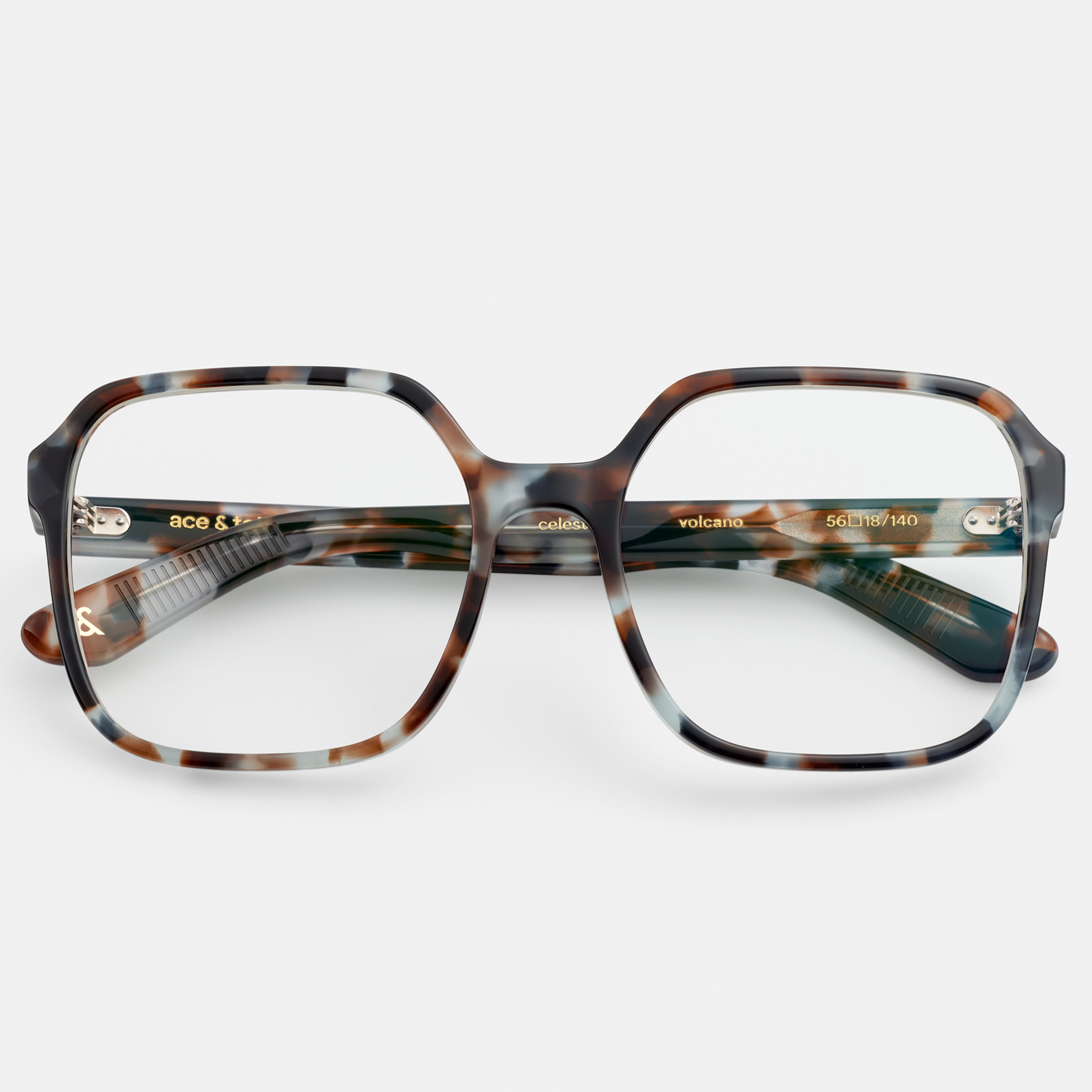 Ace & Tate Optiques | Carrée Acétate in Bleu, Gris, Rouge