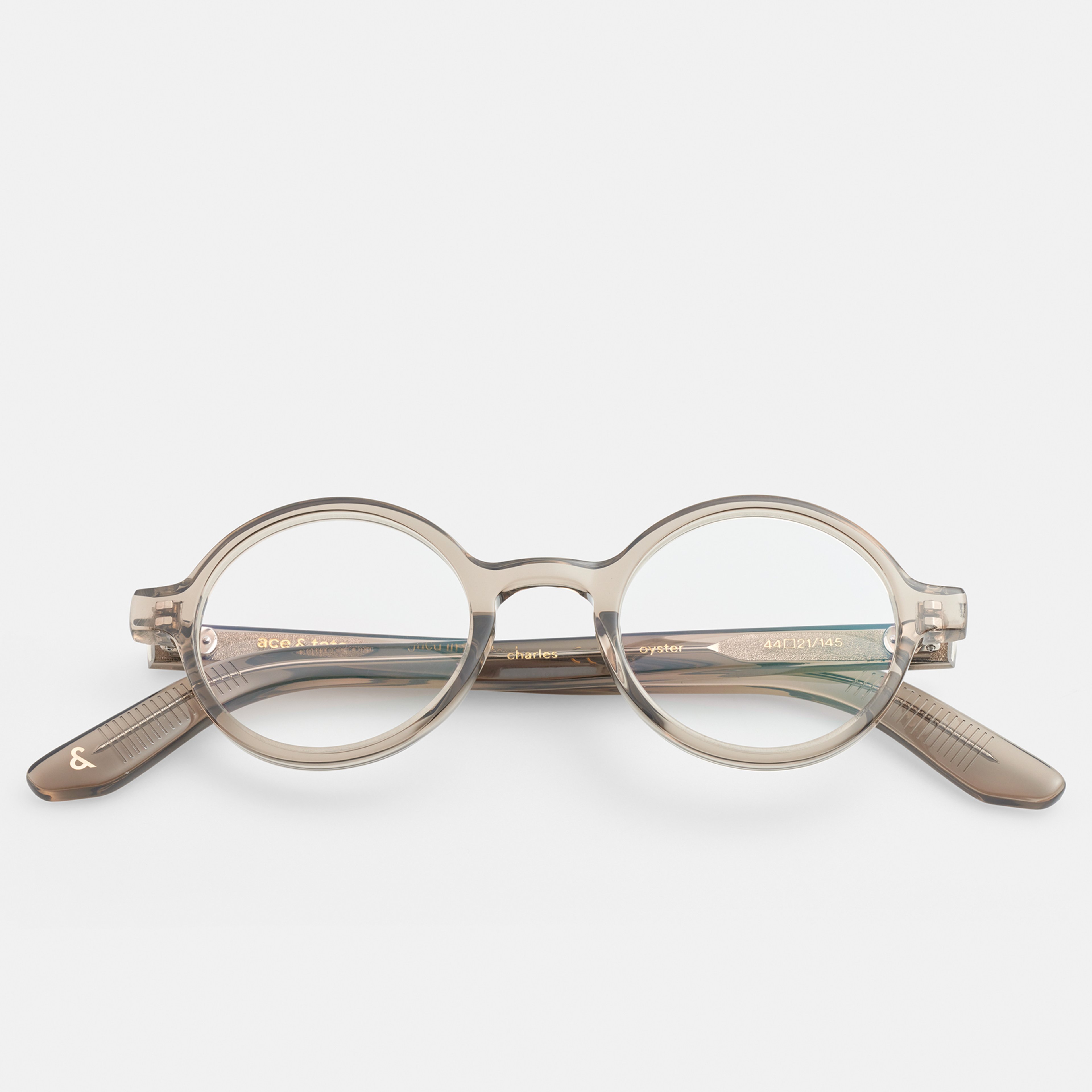 Ace & Tate Brillen | Rund Acetat in Grau
