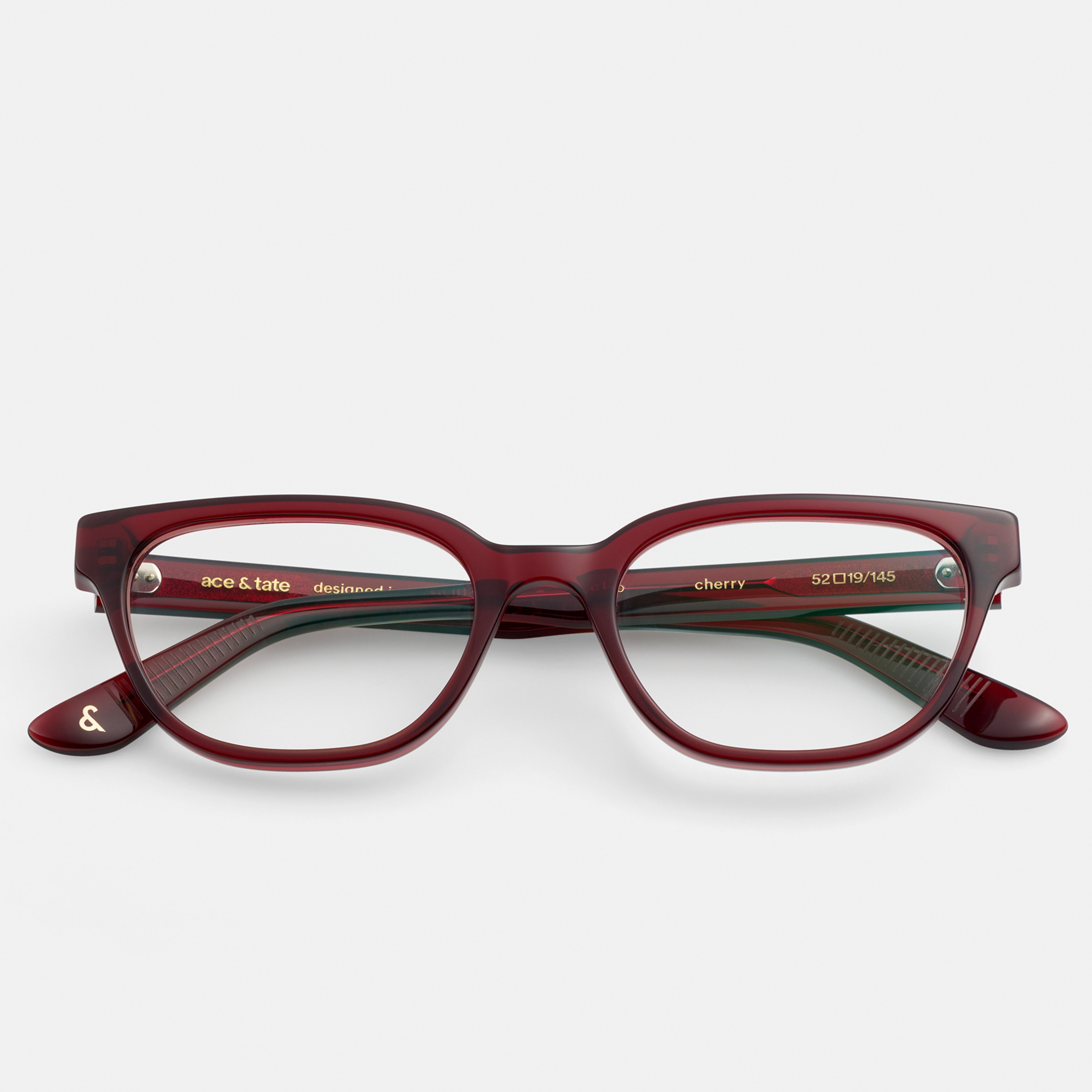 Ace & Tate Glasses | Rectangle Acetate in Red