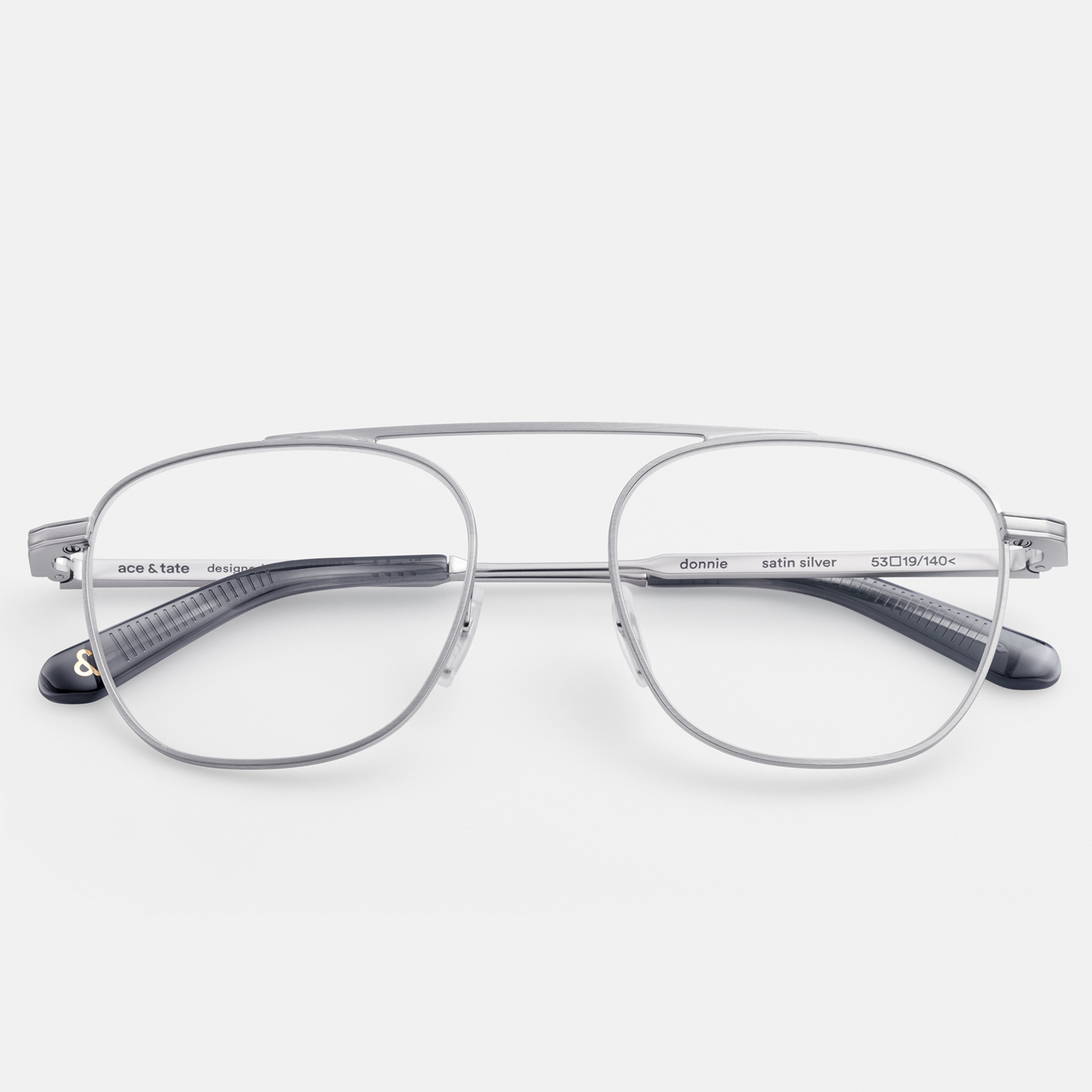 Ace & Tate Glasses | Square Metal in Silver