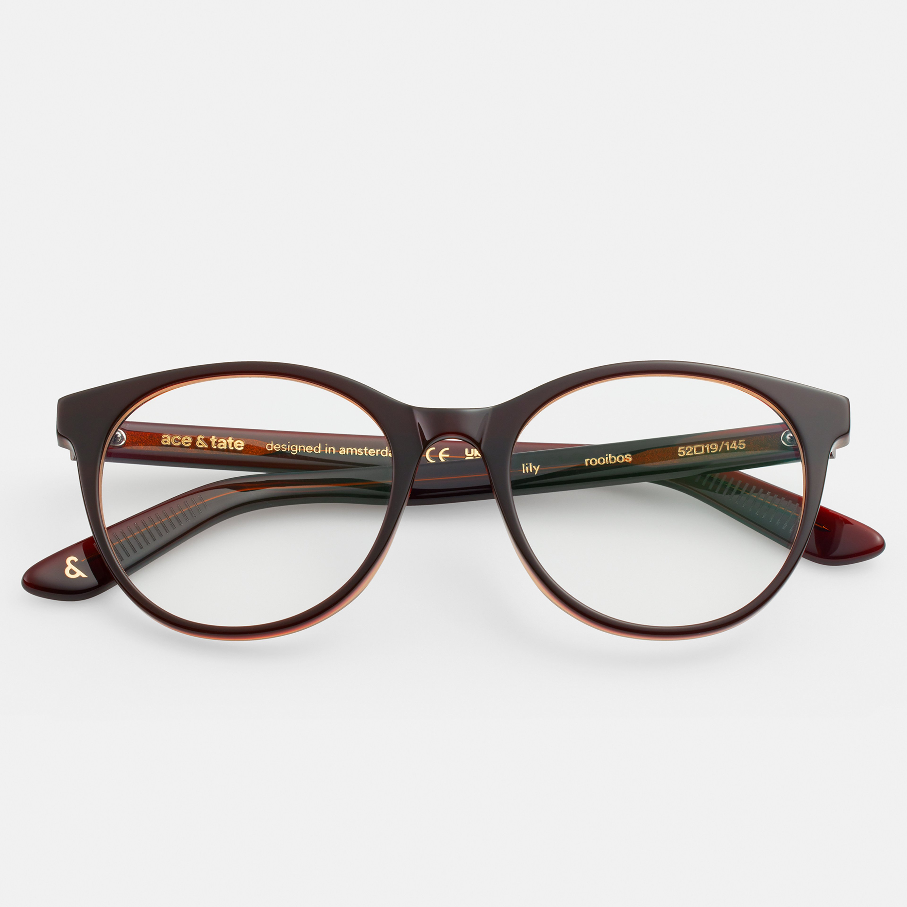 Ace & Tate Optiques | Ronde Acétate in Rouge