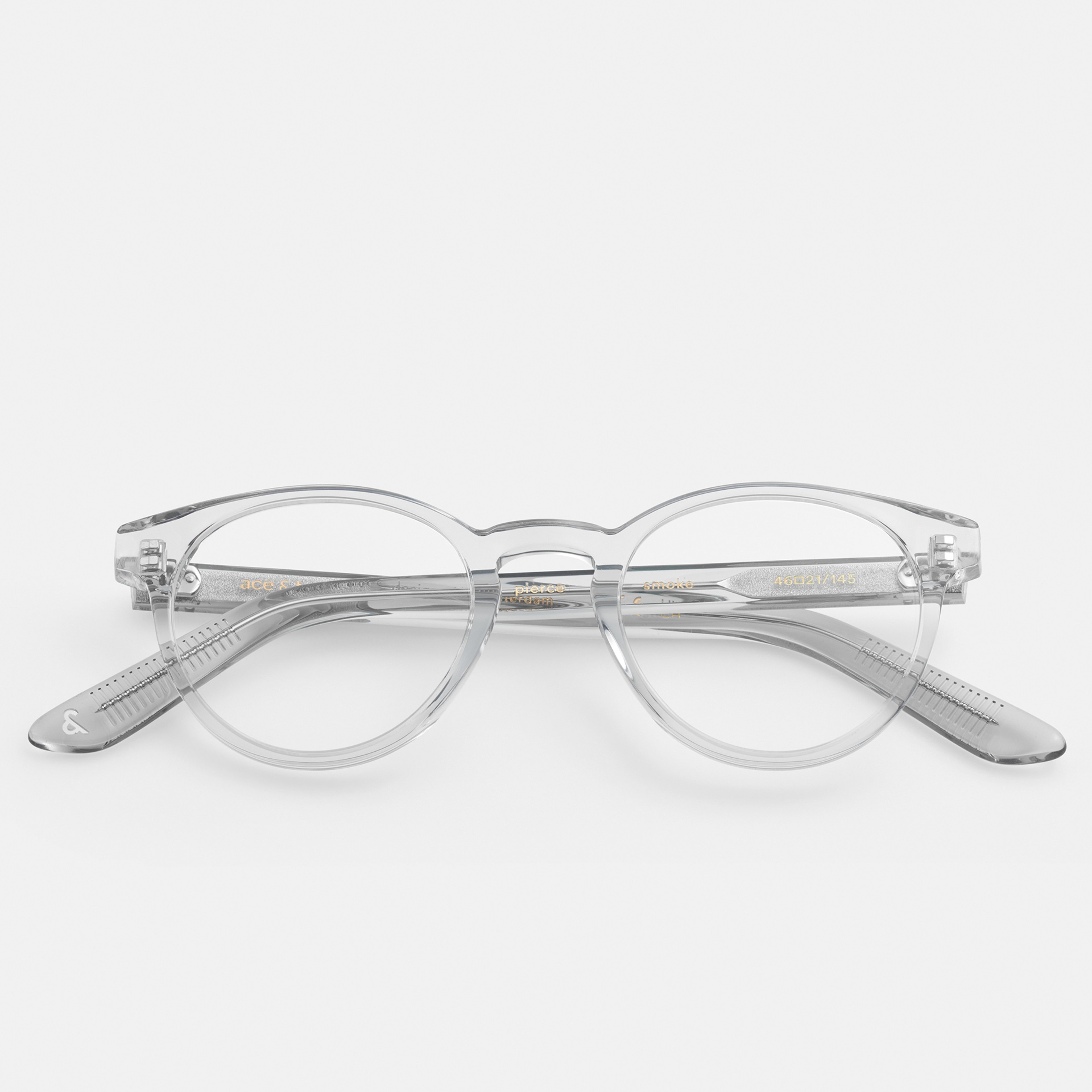 Ace & Tate Glasses | Round Acetate in Clear, Grey