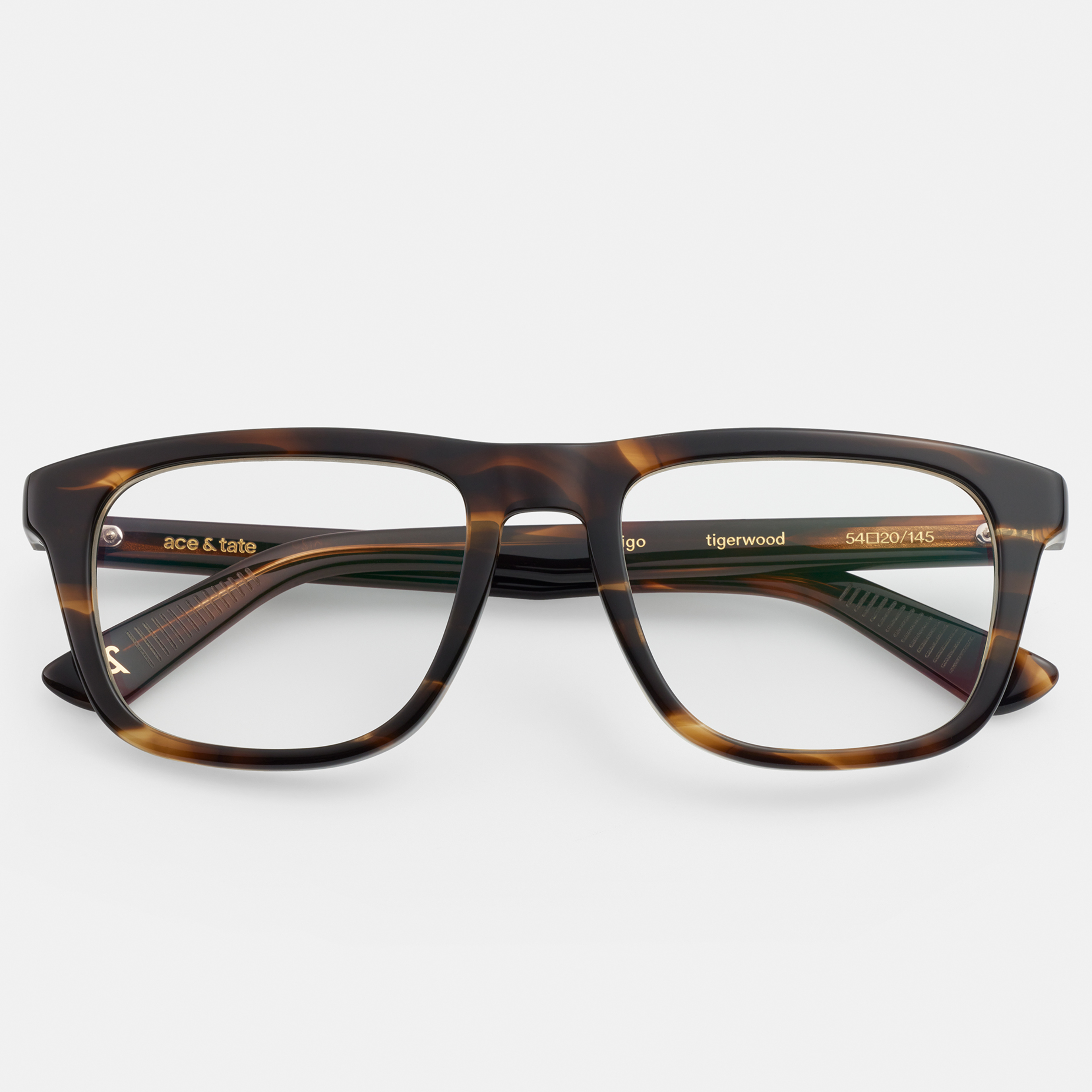 Ace & Tate Brillen | Rechteckig Acetat in Braun, Orange