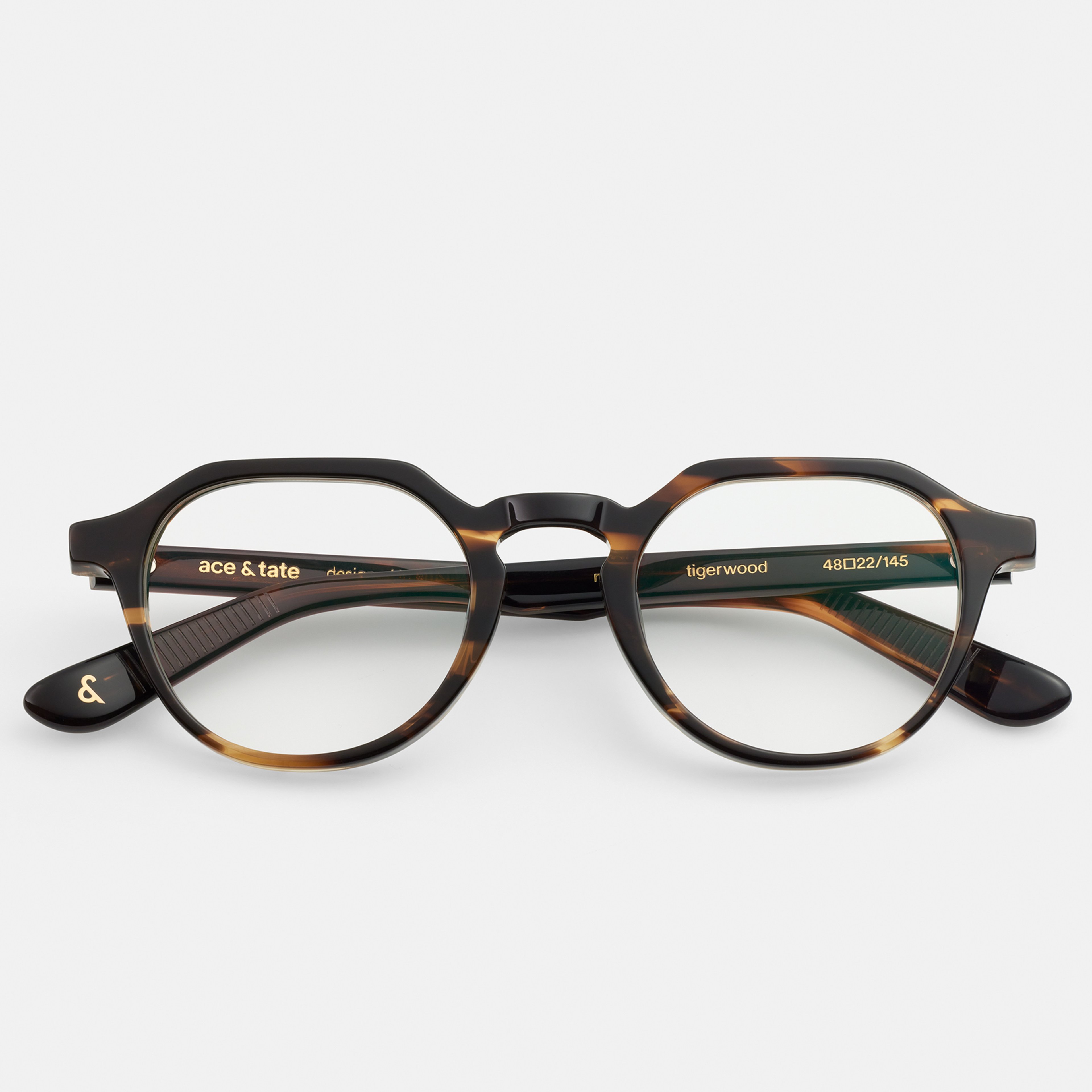 Ace & Tate Optiques | Hexagonal Acétate in Marron, Orange
