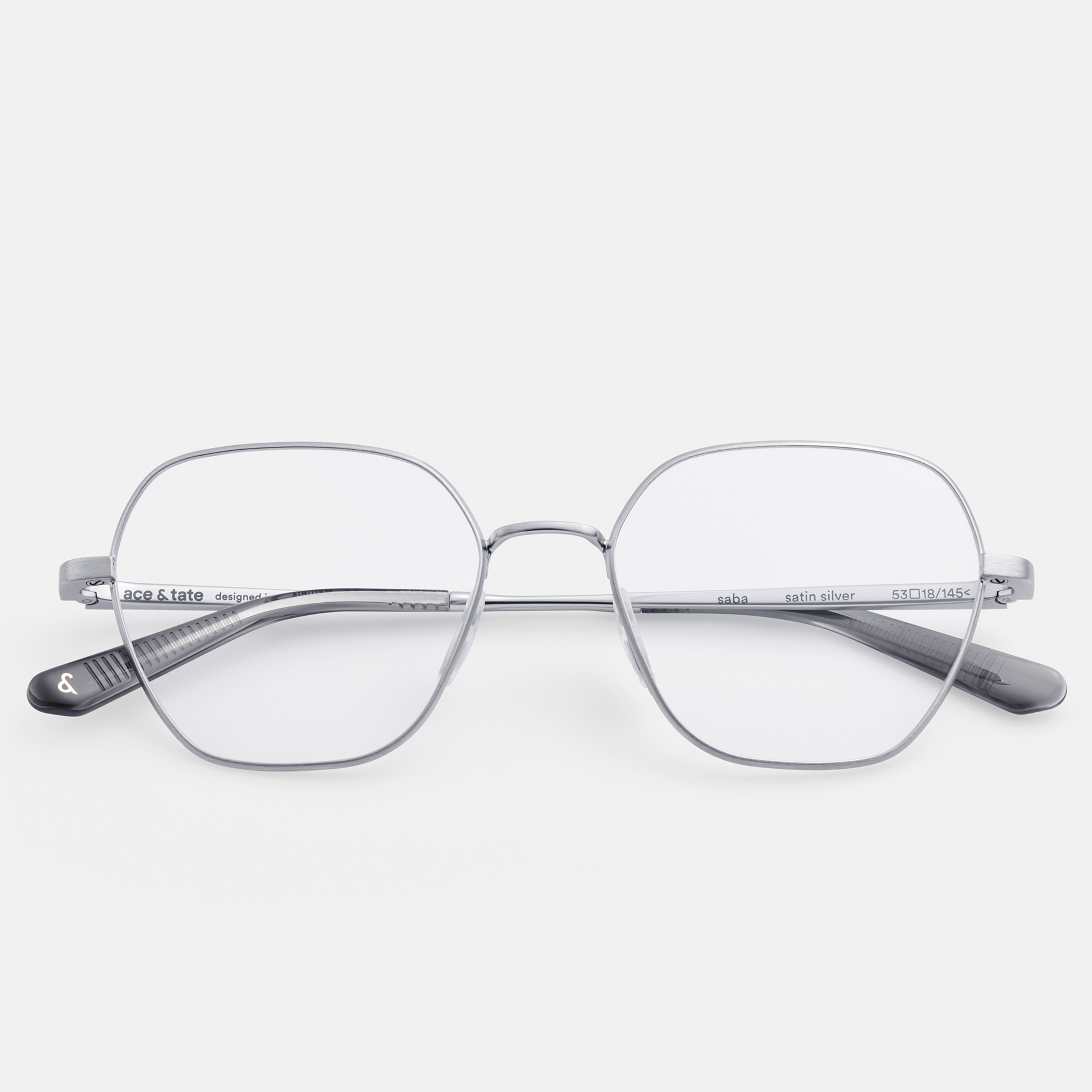 Ace & Tate Optiques | Hexagonal métal in Argent