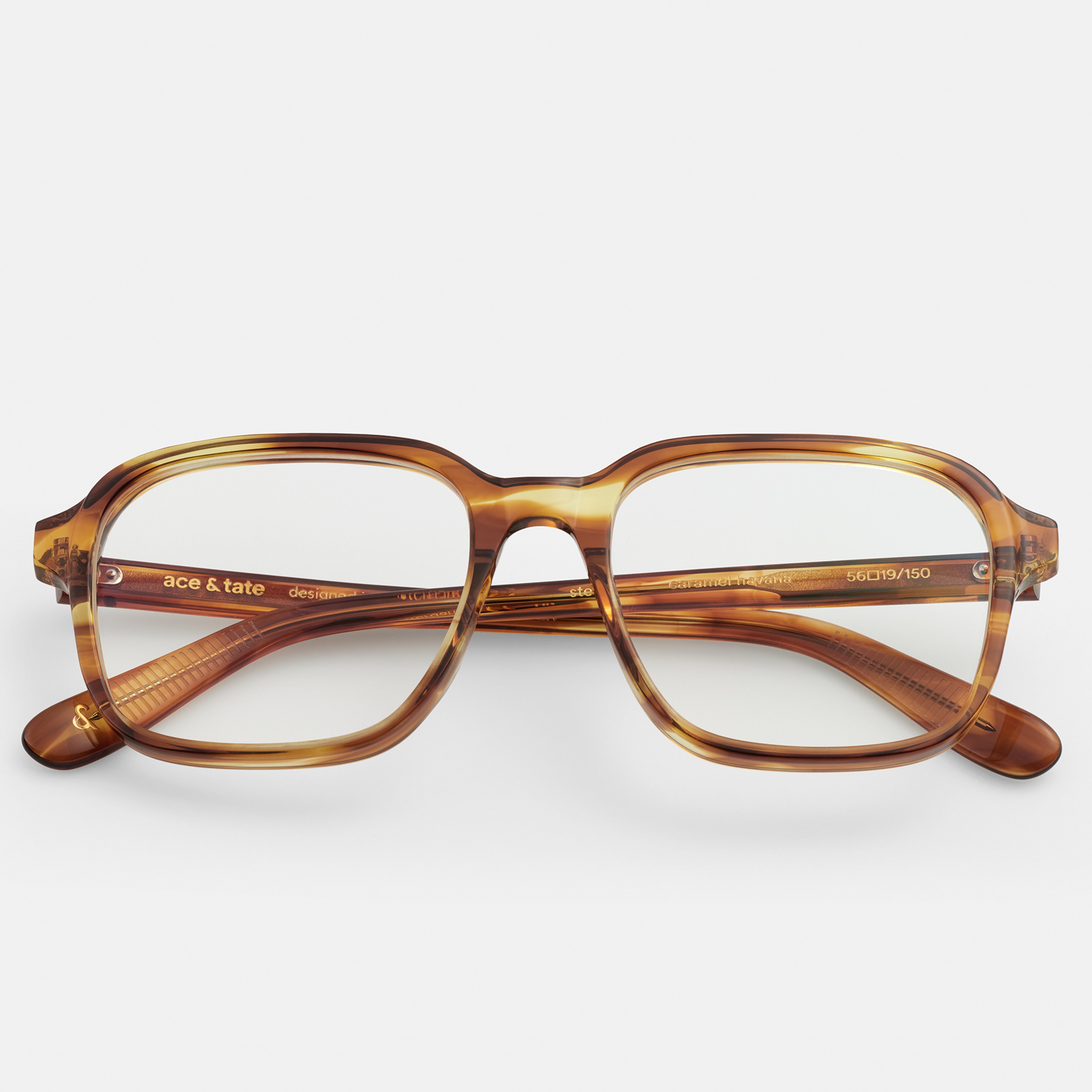 Ace & Tate Optiques | Carrée Acétate in Marron, Orange