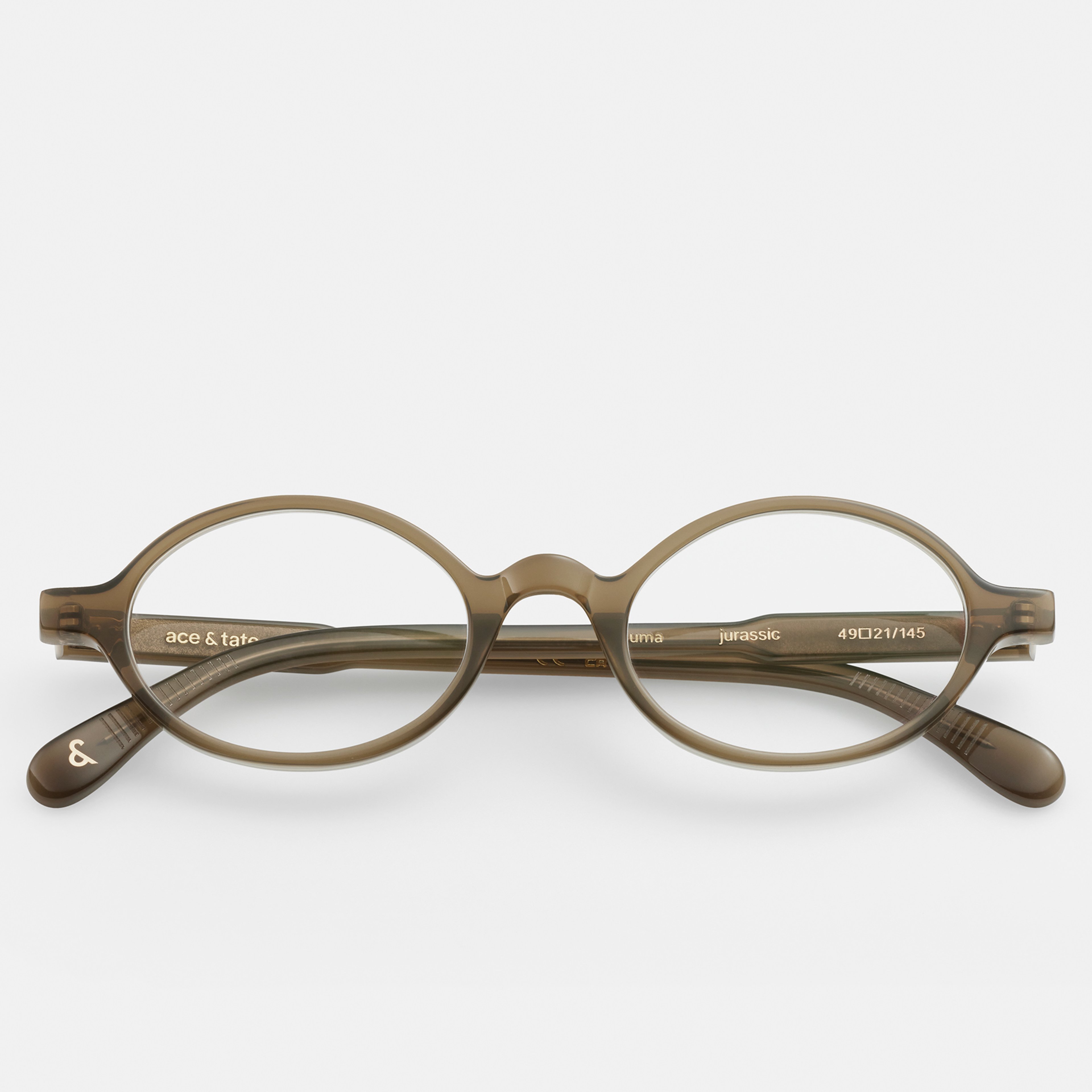 Ace & Tate Glasses | Round Acetate in Green
