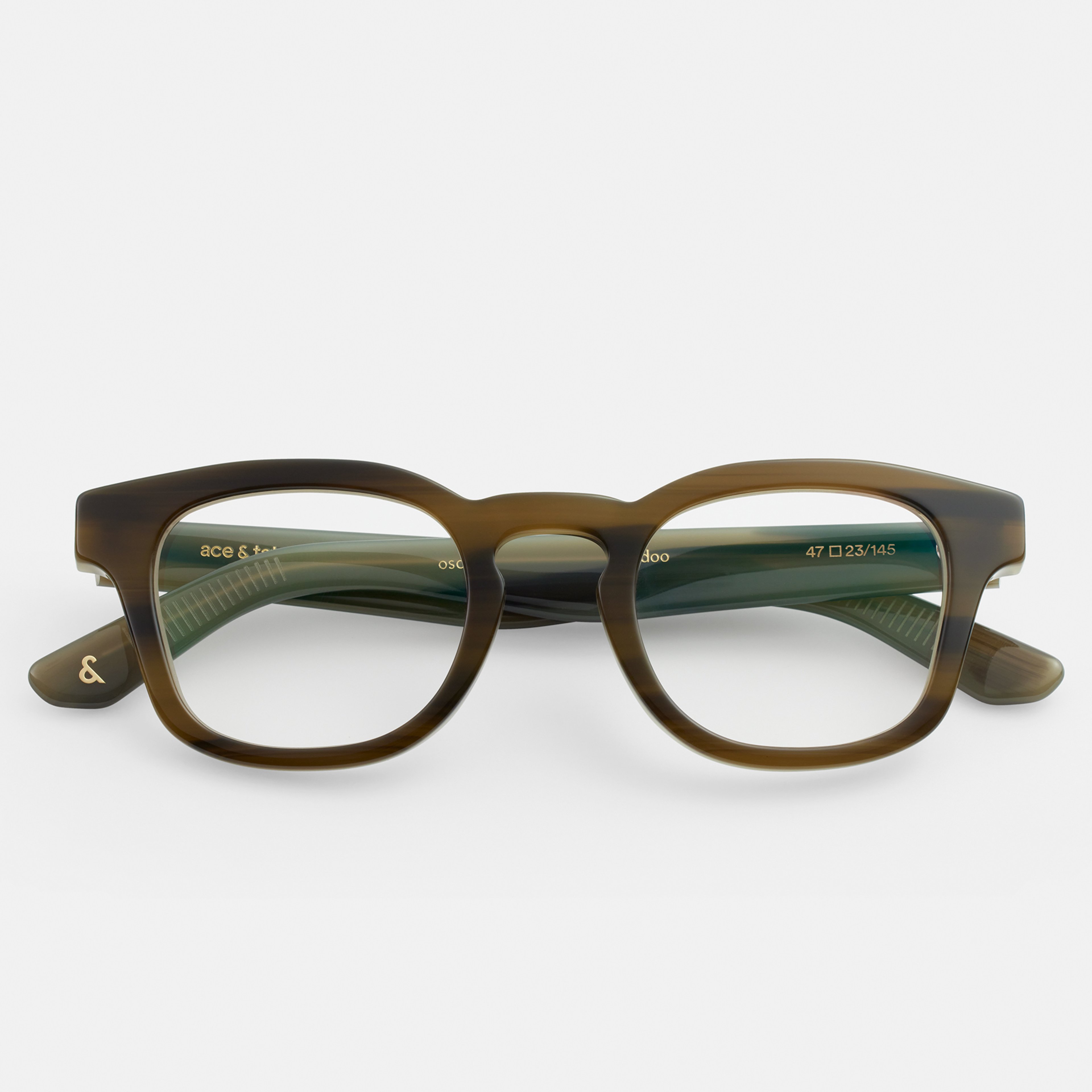 Ace & Tate Gafas | Redonda Acetato in Verde, Gris