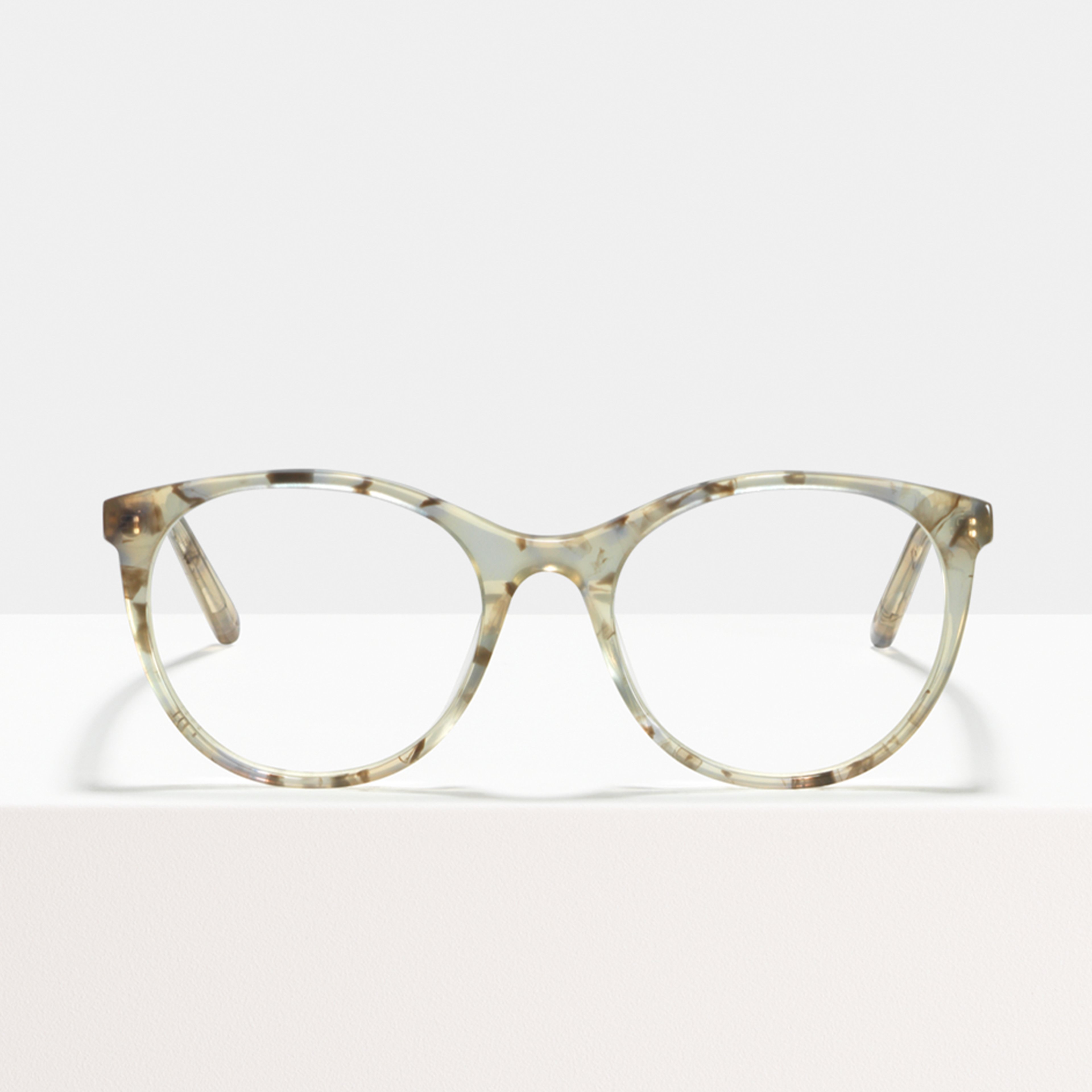 Ace & Tate Lily Large in Snow Leopard Ace & Tate Gafas | Oval Acetato in Marrón, Gris, Blanco