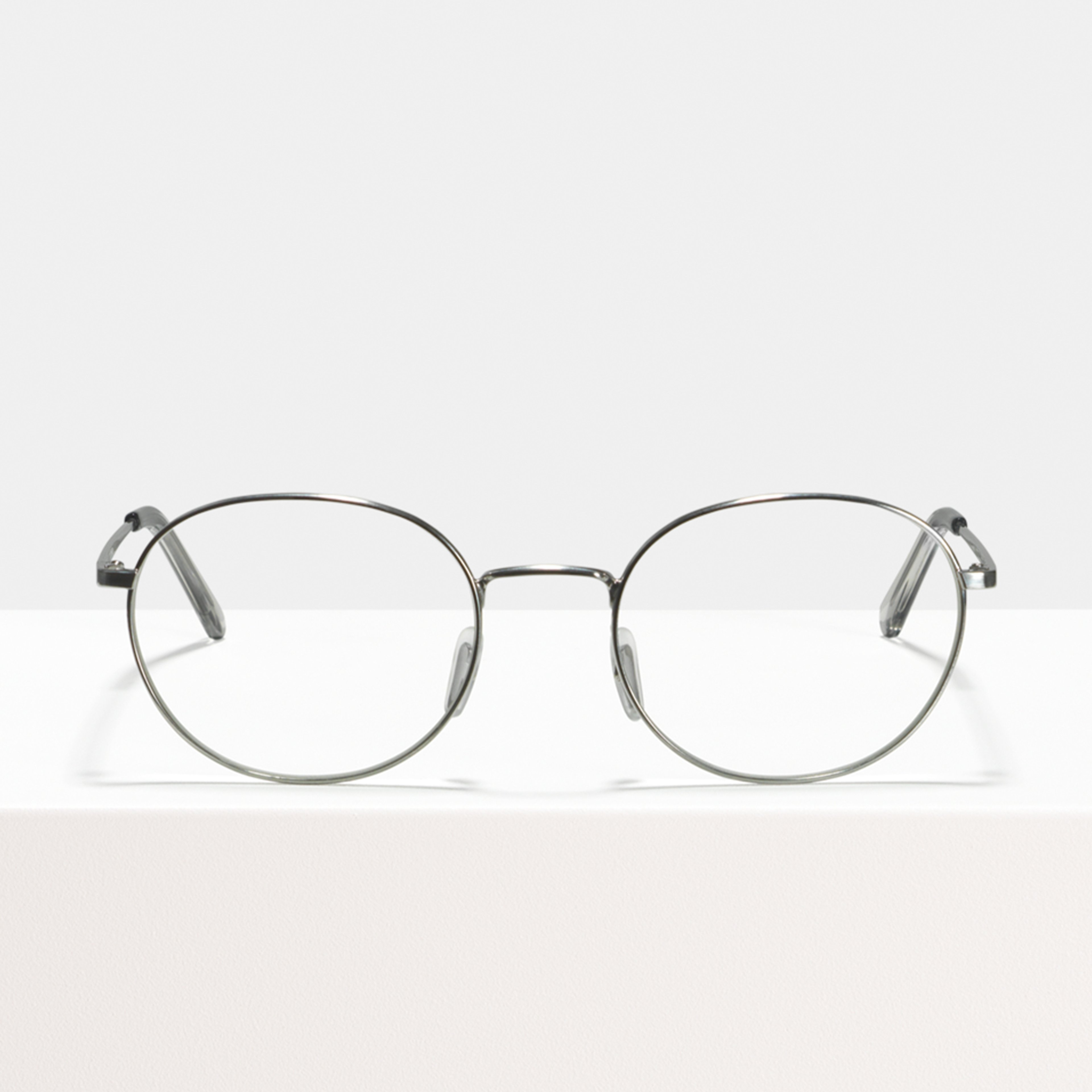 Ace & Tate John in Satin Silver Ace & Tate Optiques | Oval métal in Argent