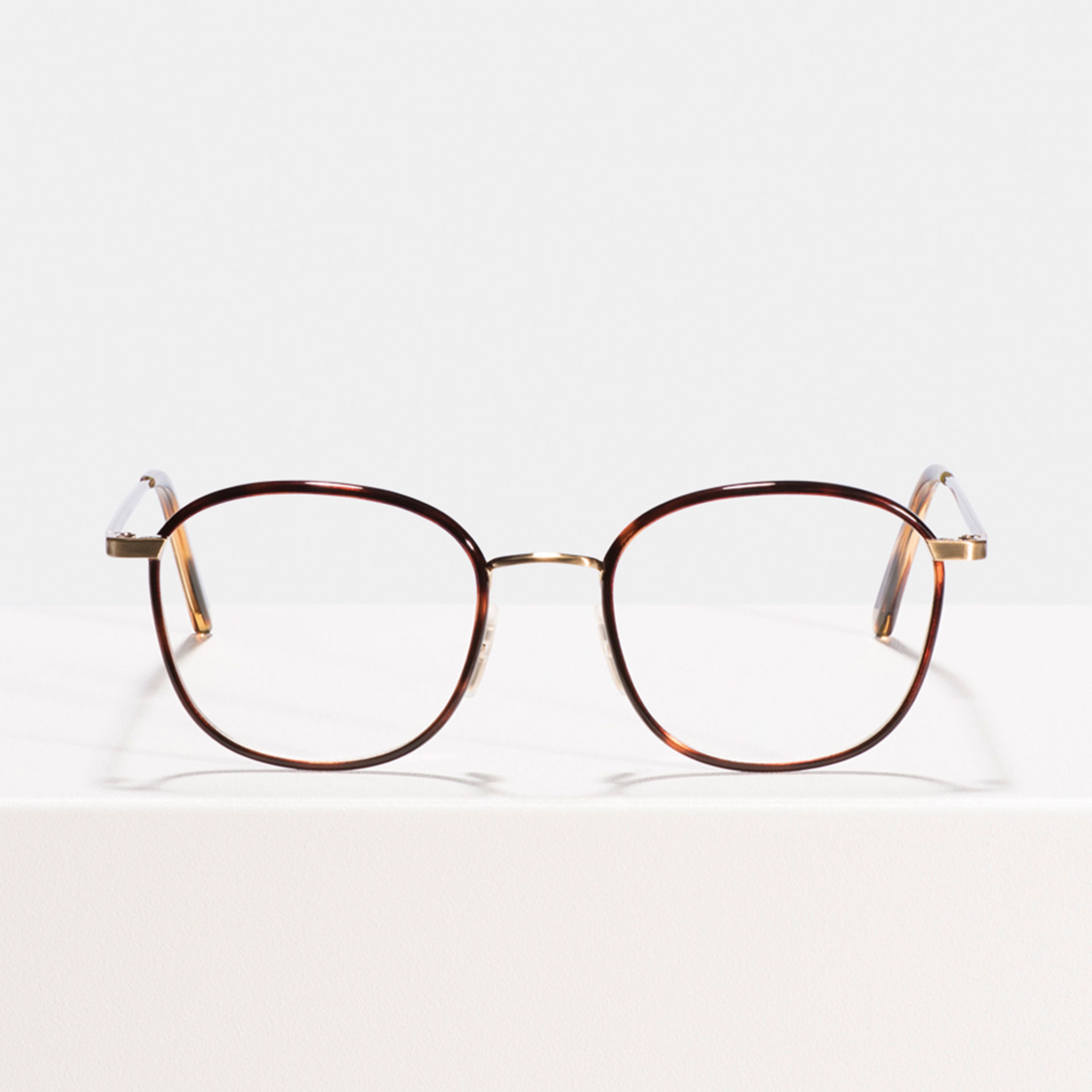 Ace & Tate Jay in Tigerwood Ace & Tate Gafas | Cuadrada metal in Marrón, Oro, Naranja