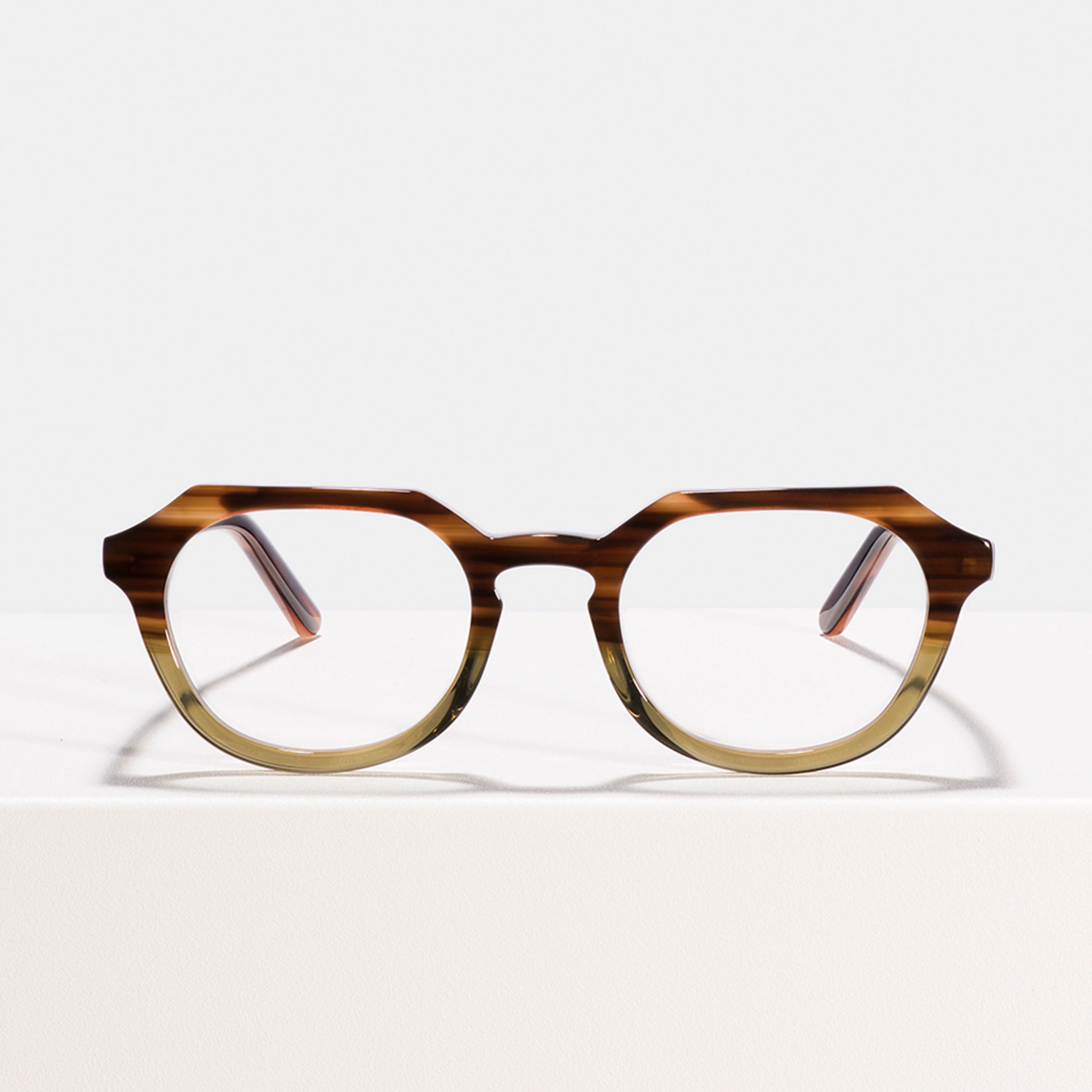 Ace & Tate Brillen | Vierkant Acetaat in Bruin, Groen