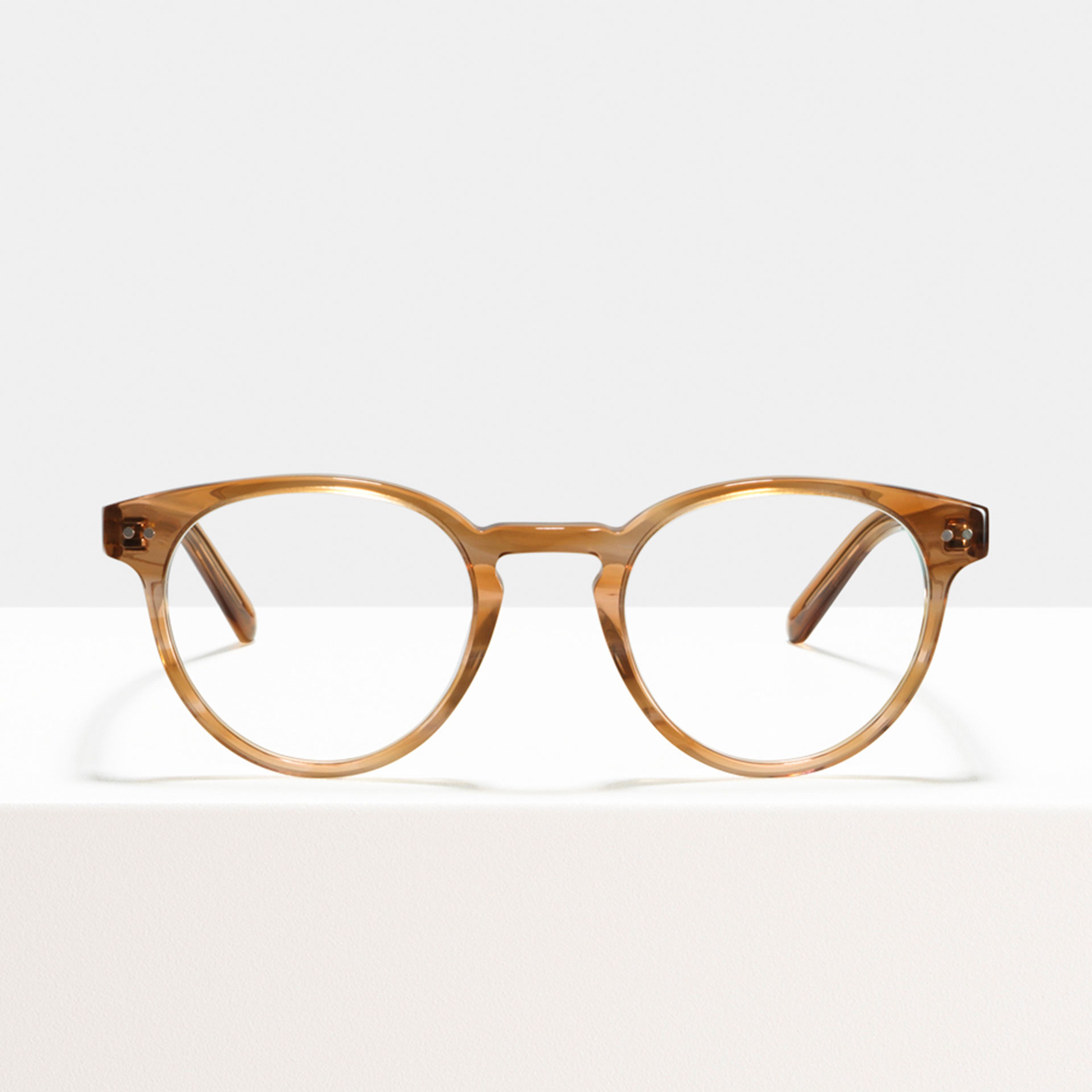 Ace & Tate Pierce in Sunset Ace & Tate Gafas | Redonda Acetato in Beige, Naranja
