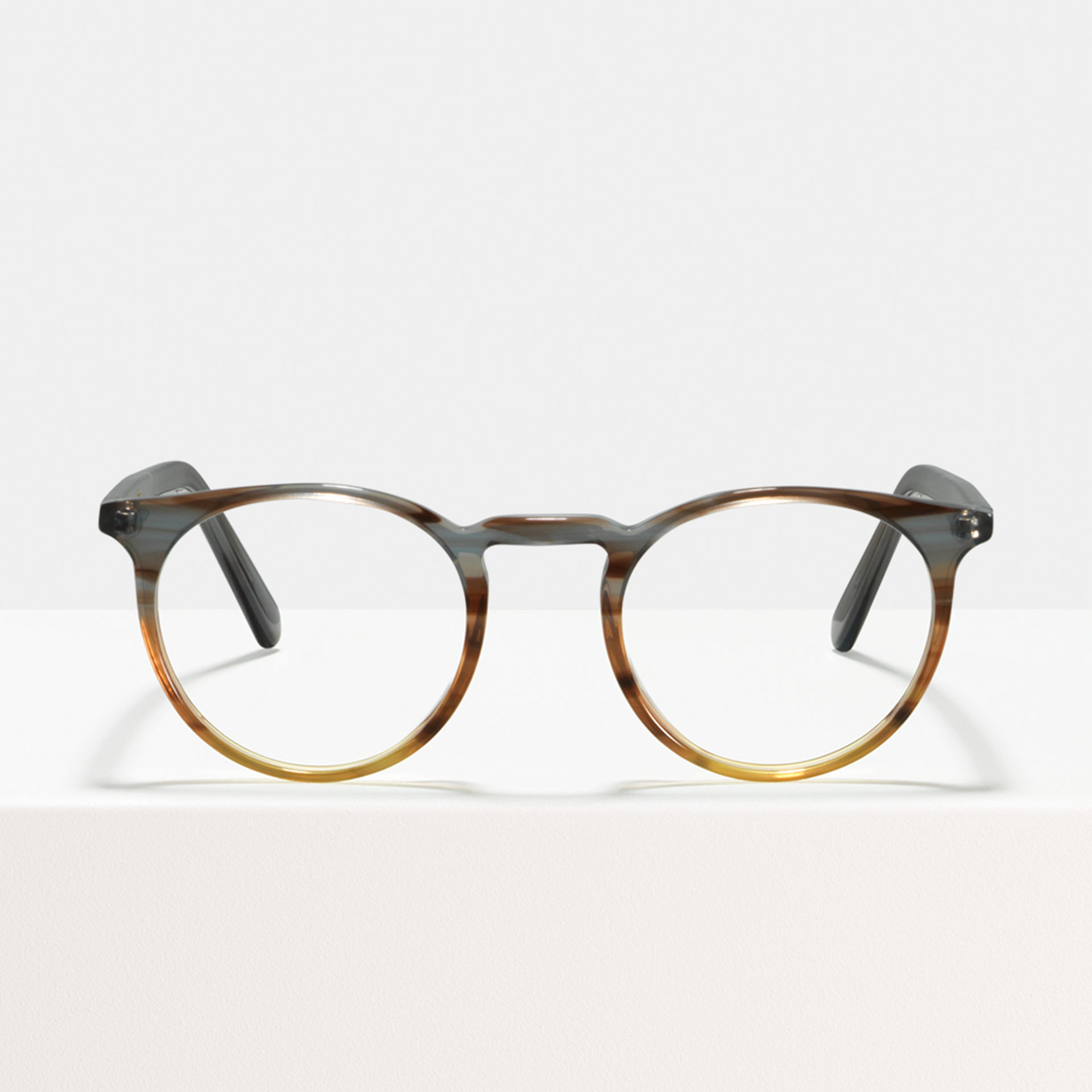 Ace & Tate Roth in Sand Dune Ace & Tate Gafas | Redonda Acetato in Marrón, Gris, Naranja