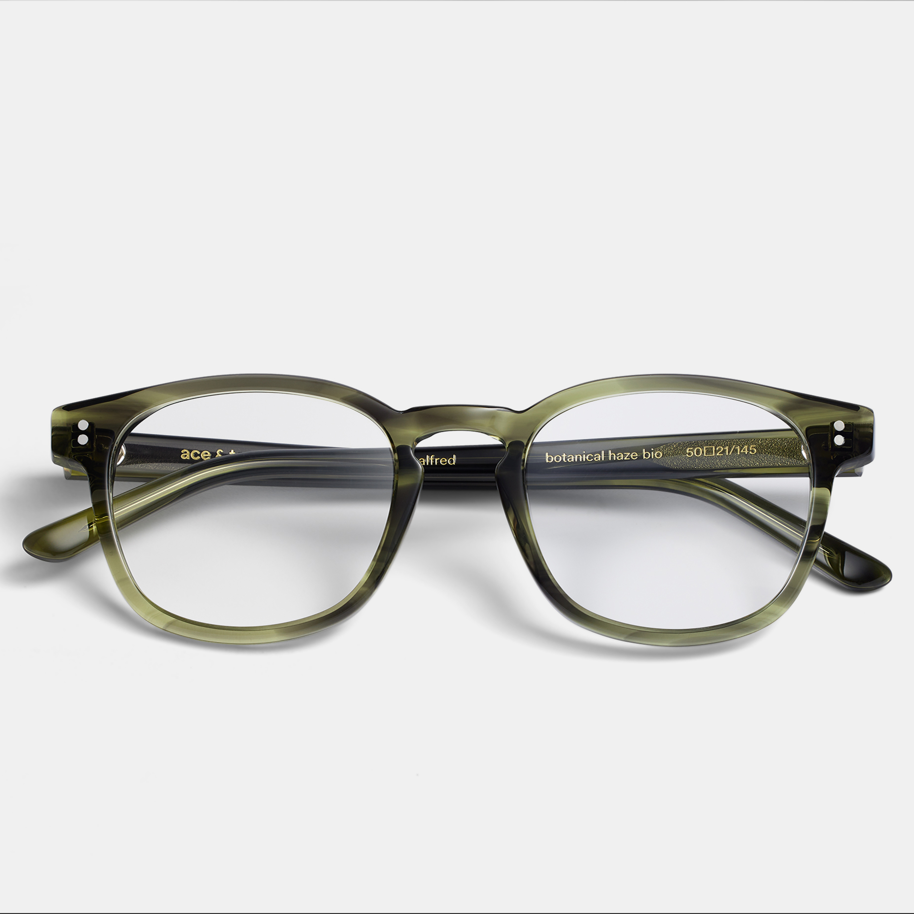 Ace & Tate Glasses | Square Acetate in Green