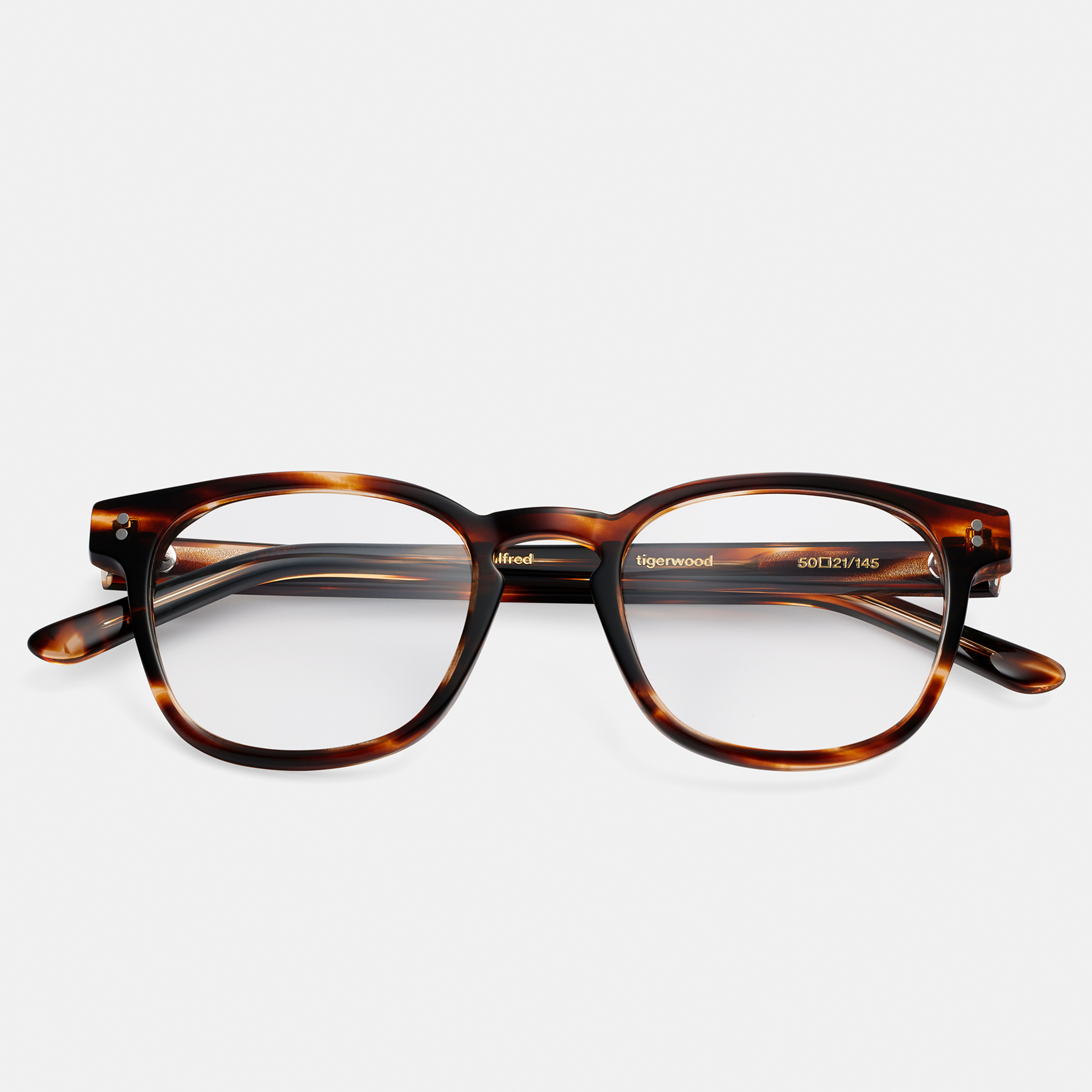 Ace & Tate Glasses | Square Acetate in Brown, Orange