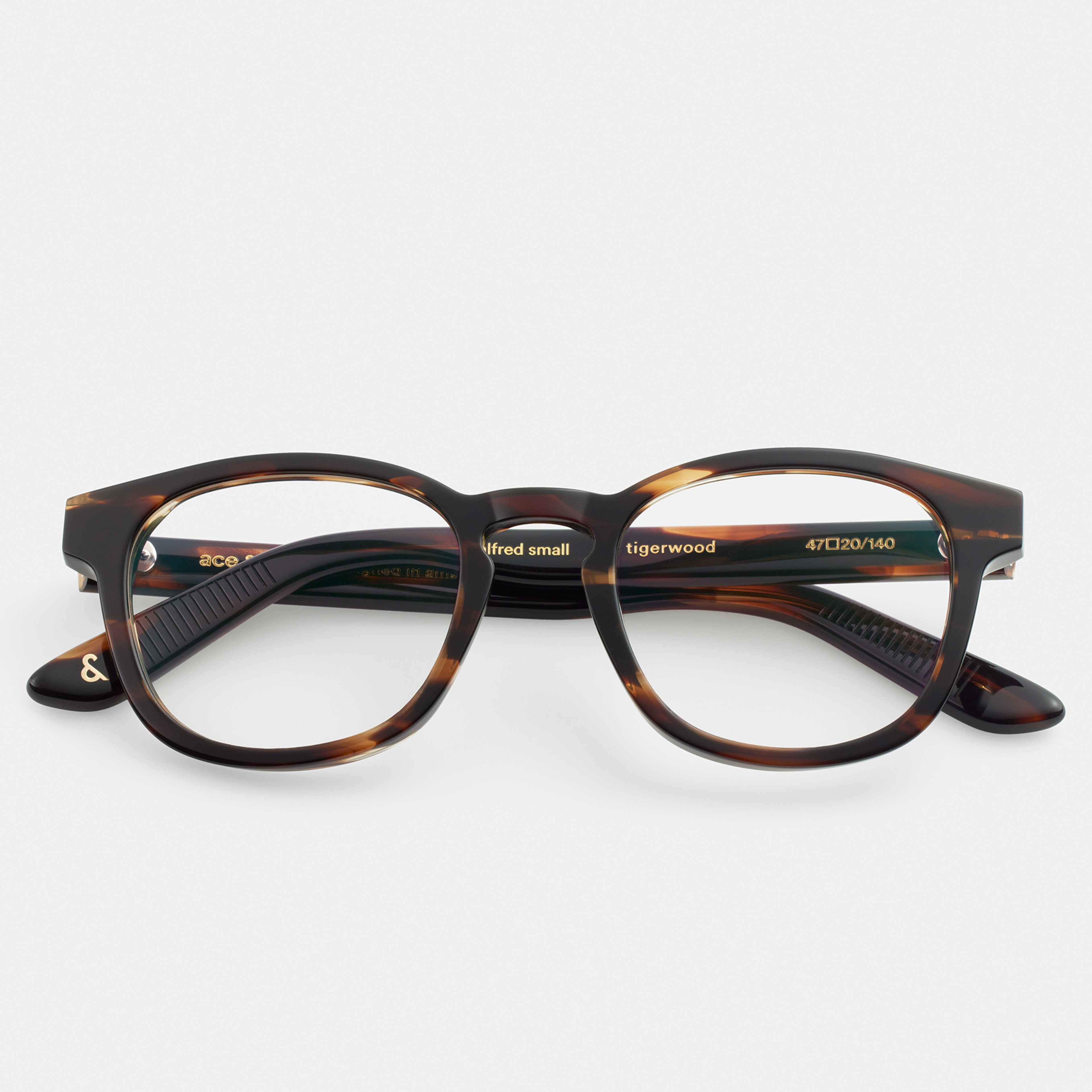 Ace & Tate Glasses | Square Acetate in Brown, Orange