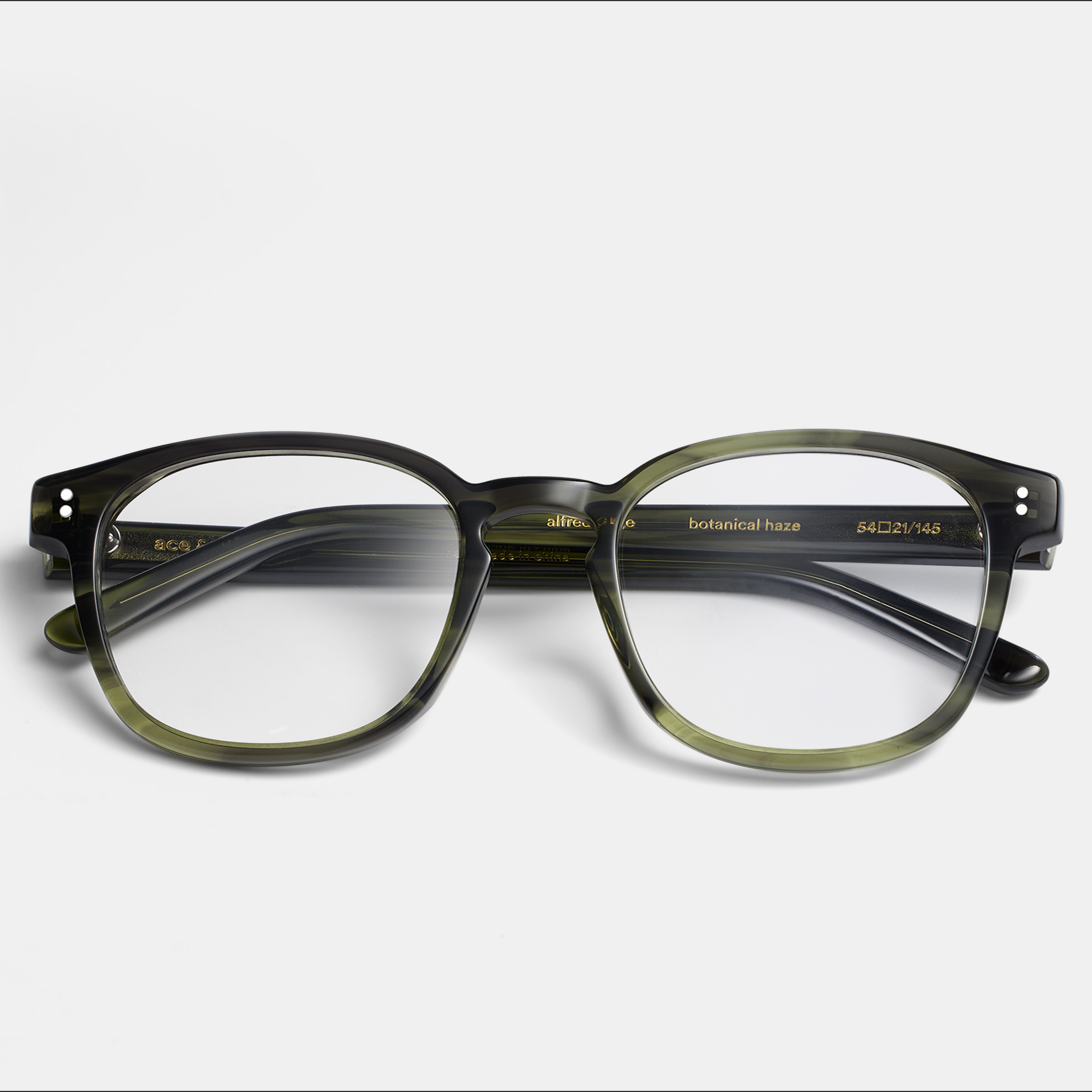 Ace & Tate Glasses | Square Acetate in Green