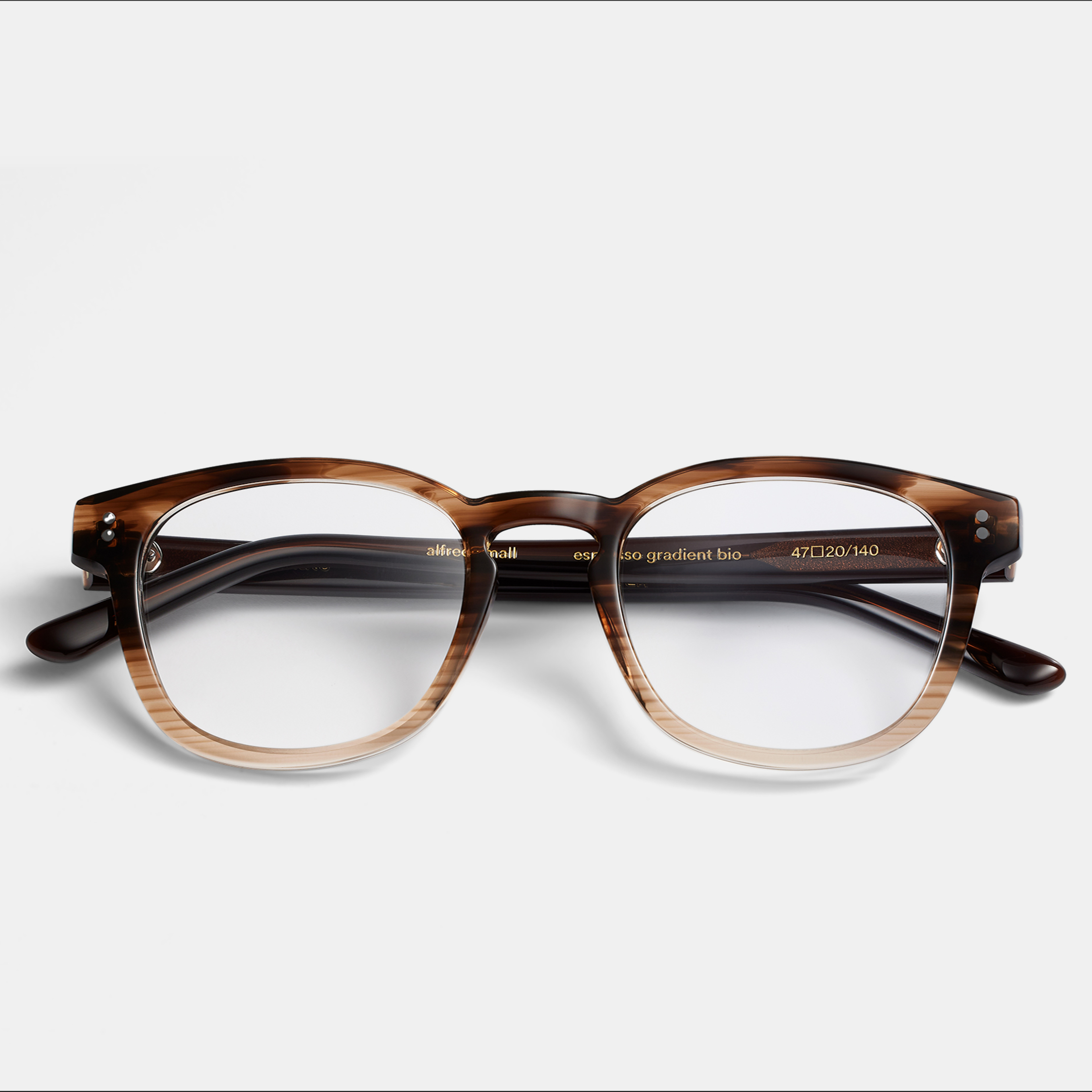 Ace & Tate Glasses | Square Acetate in Brown, Clear