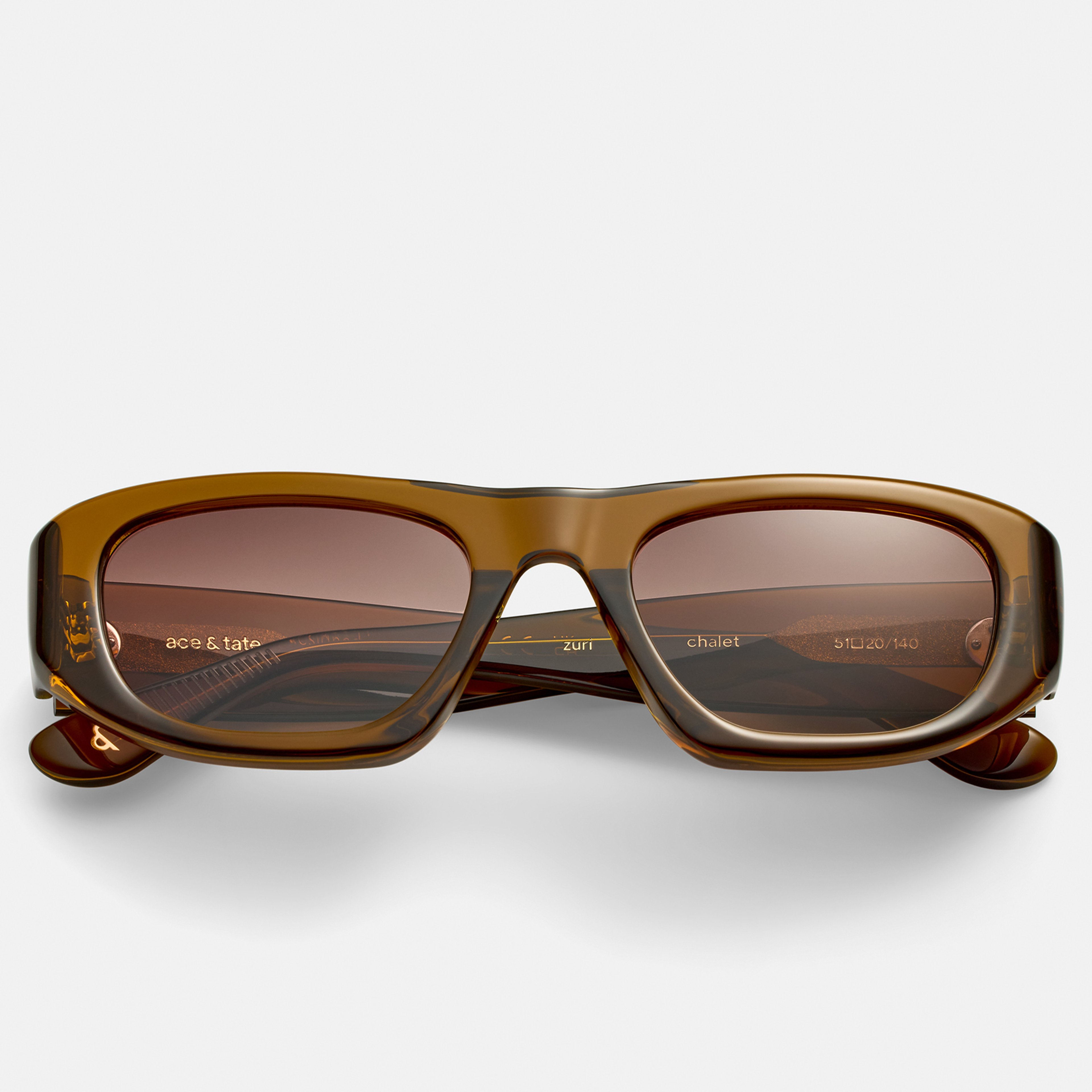 Ace & Tate Sonnenbrillen | Quadratisch Acetat in Braun