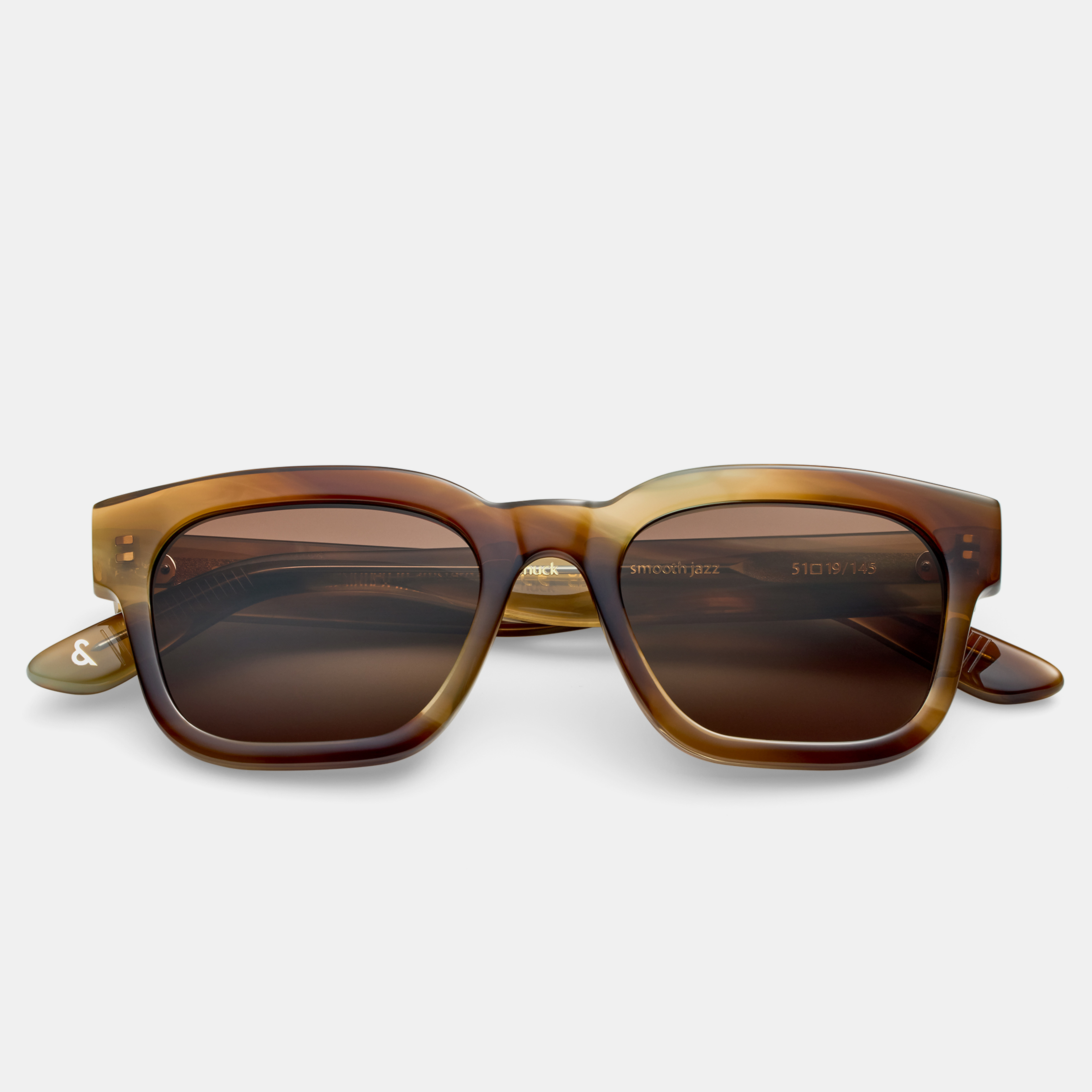 Ace & Tate Gafas de sol | Rectangulares Acetato in Naranja, Amarillo, Marrón, Verde