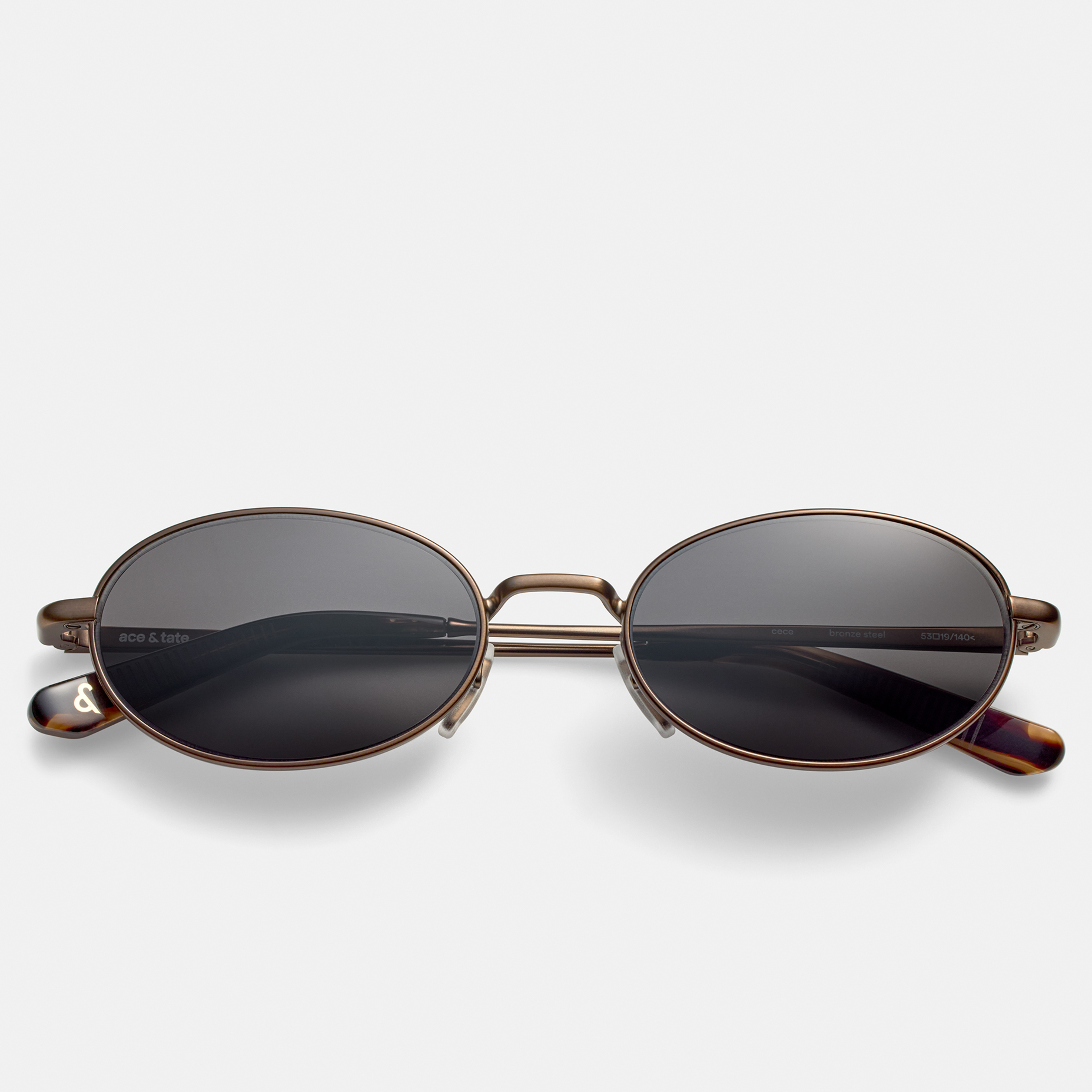 Ace & Tate Sonnenbrillen | Oval Metall in Braun
