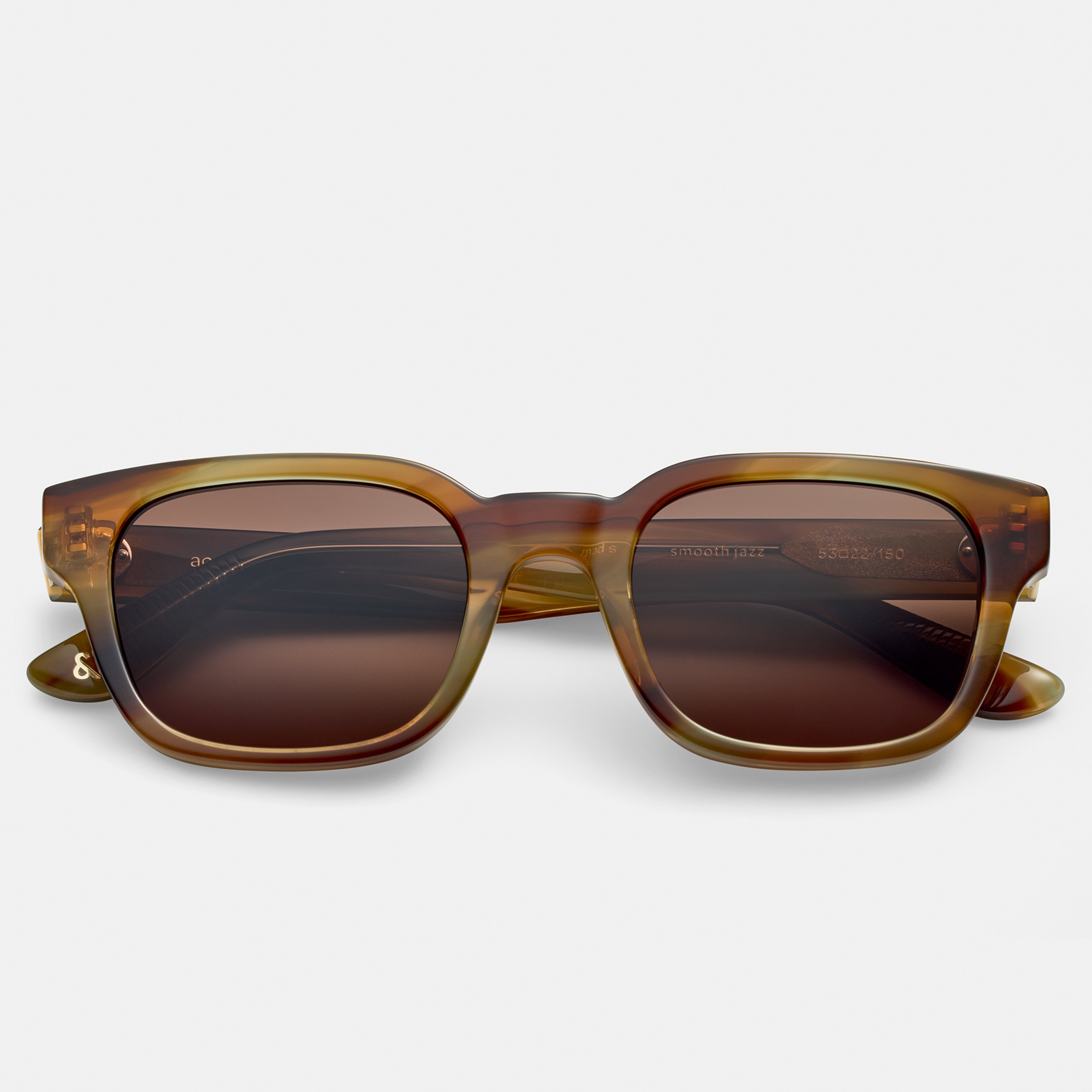 Ace & Tate Sunglasses | Rectangle Acetate in Orange, Yellow, Brown, Green