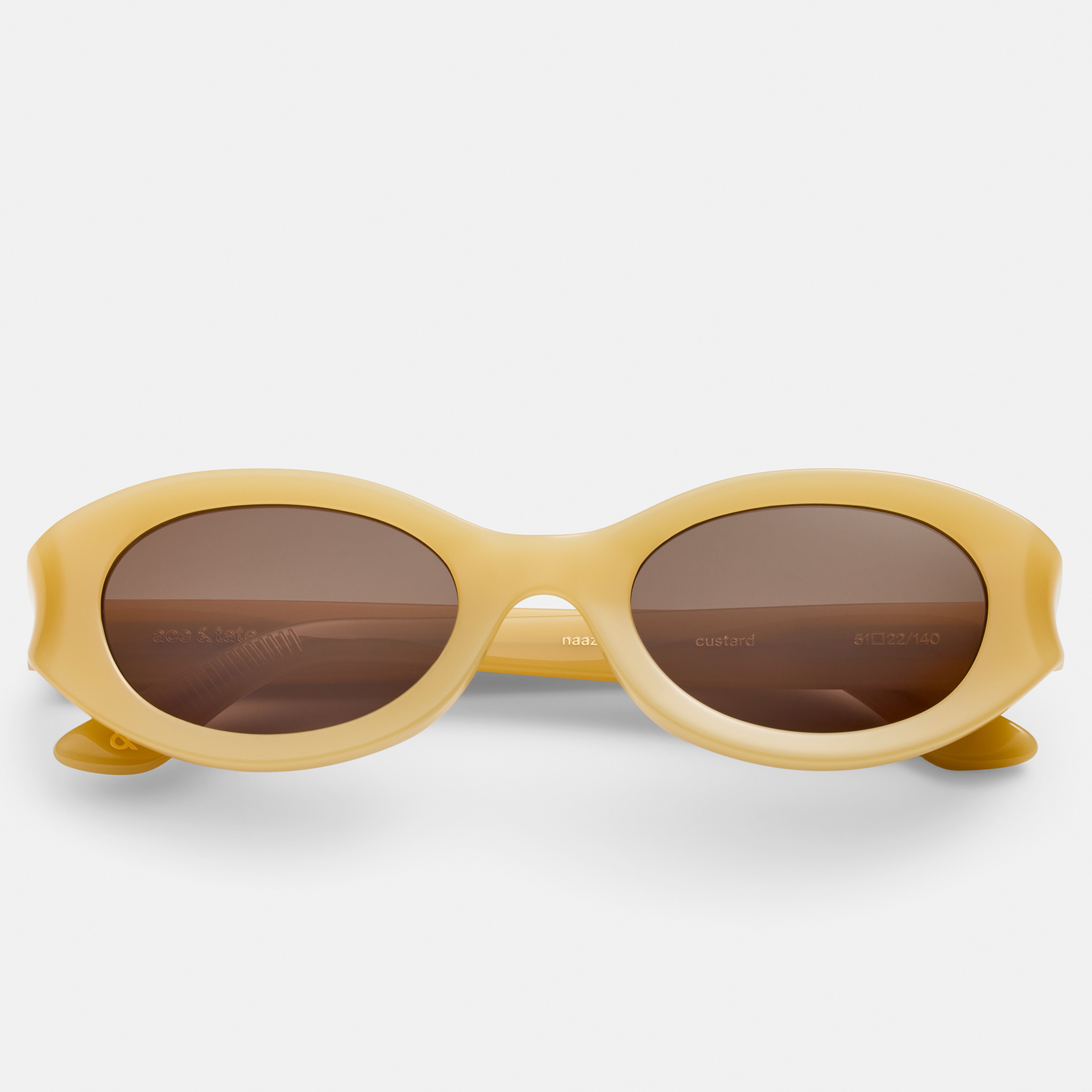 Ace & Tate Sunglasses | Oval Acetate in Yellow