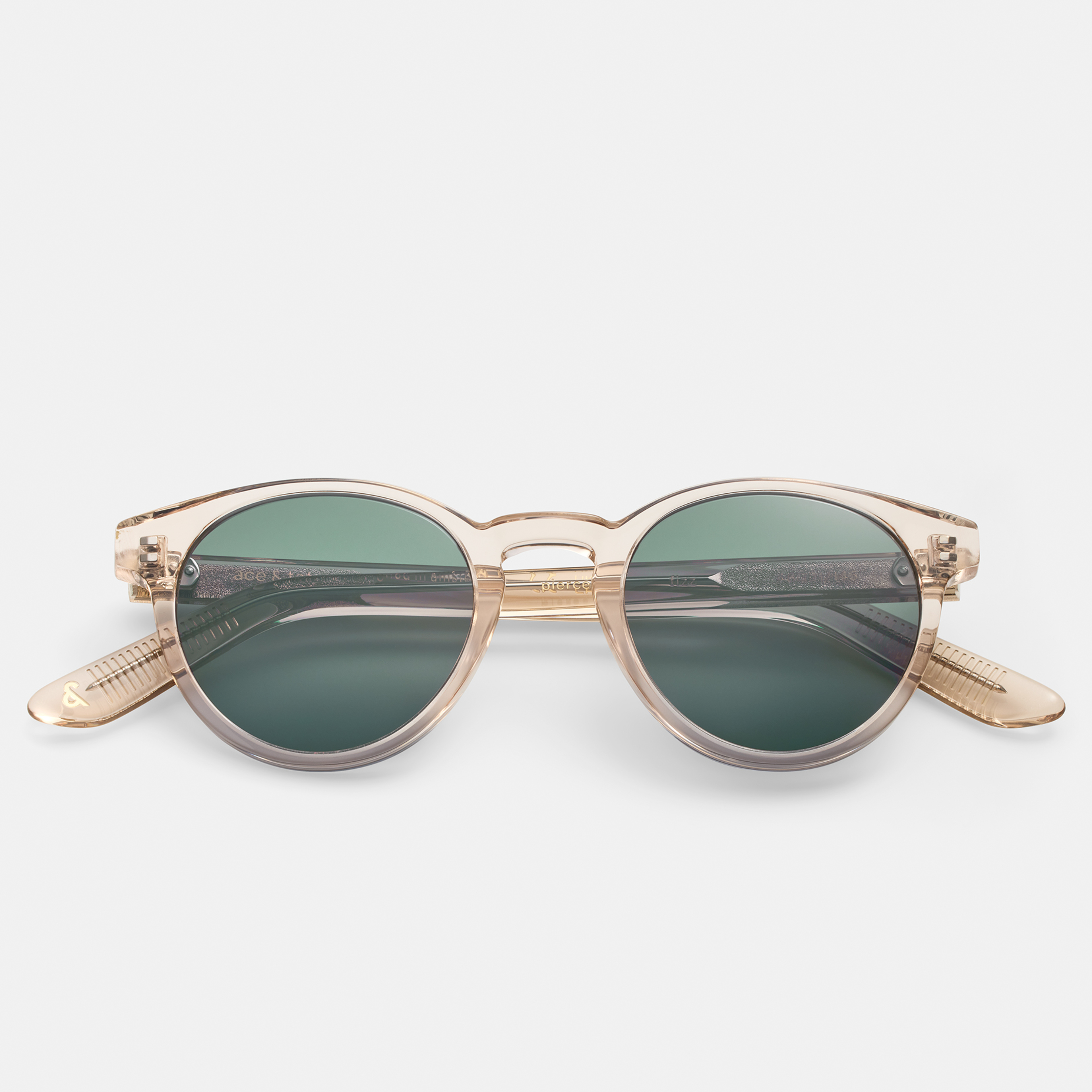 Ace & Tate Pierce Extra Large in Fizz Ace & Tate Sunglasses | Round Acetate in Clear