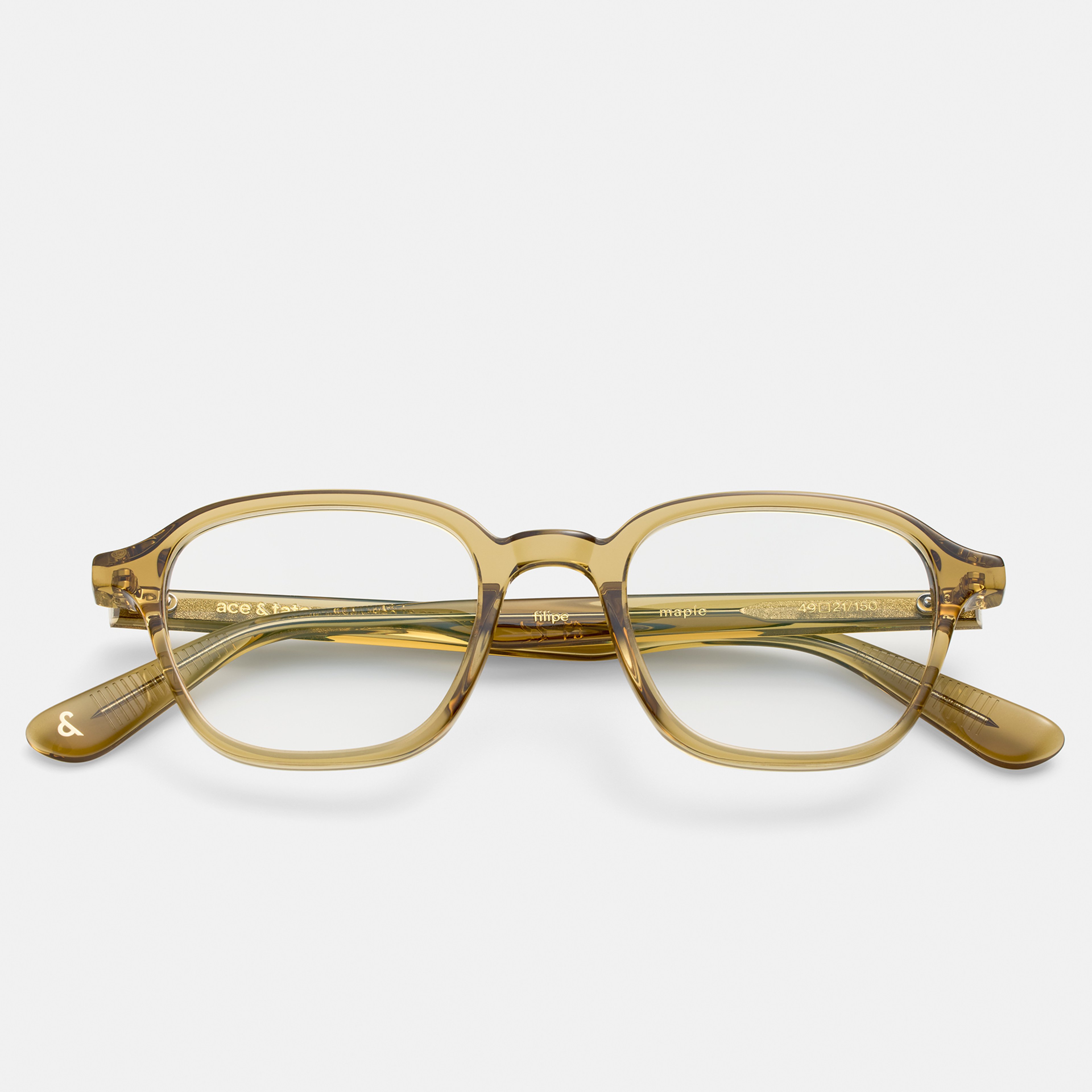 Ace & Tate Brillen | Vierkant Acetaat in Bruin