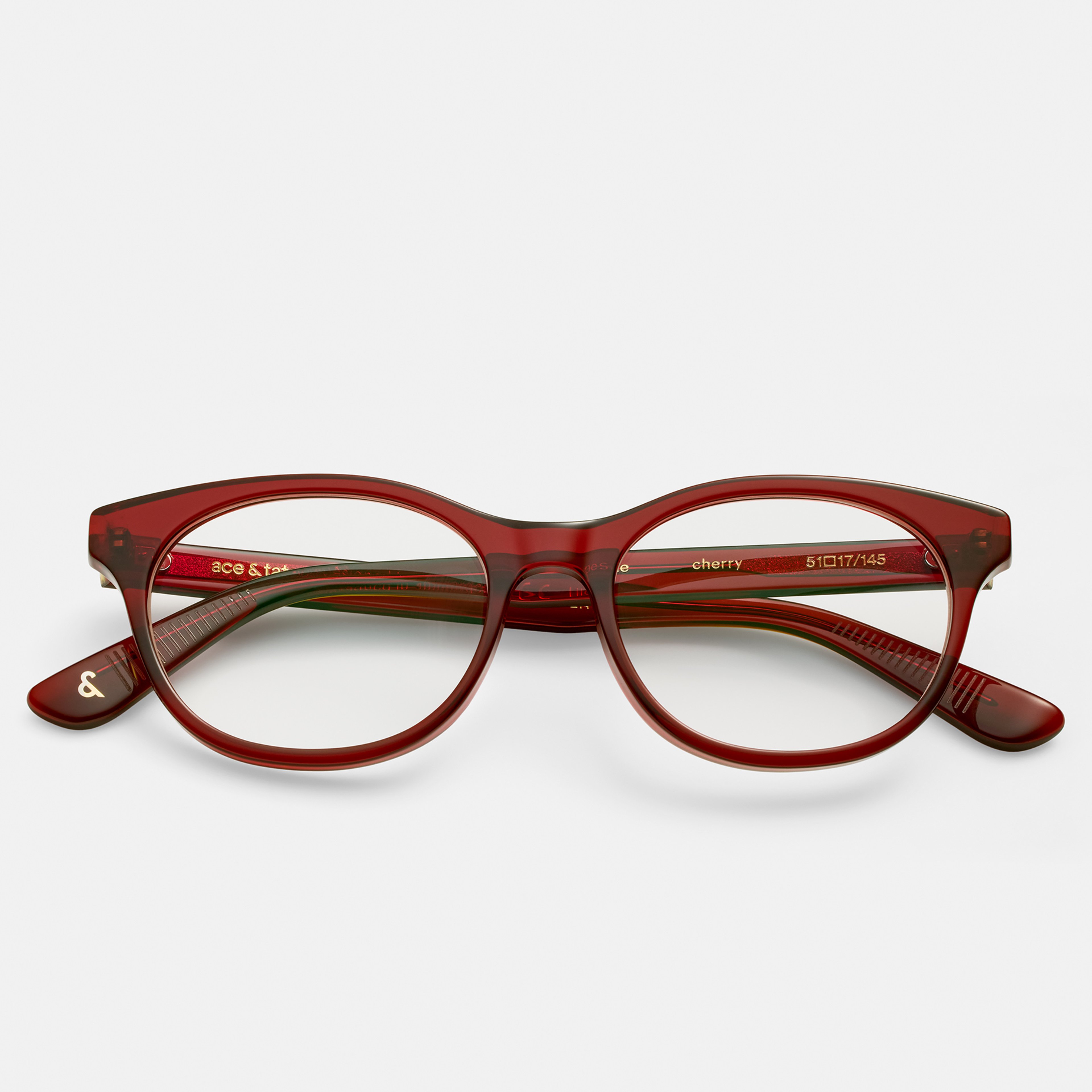 Ace & Tate Brillen | Rond Acetaat in Rood