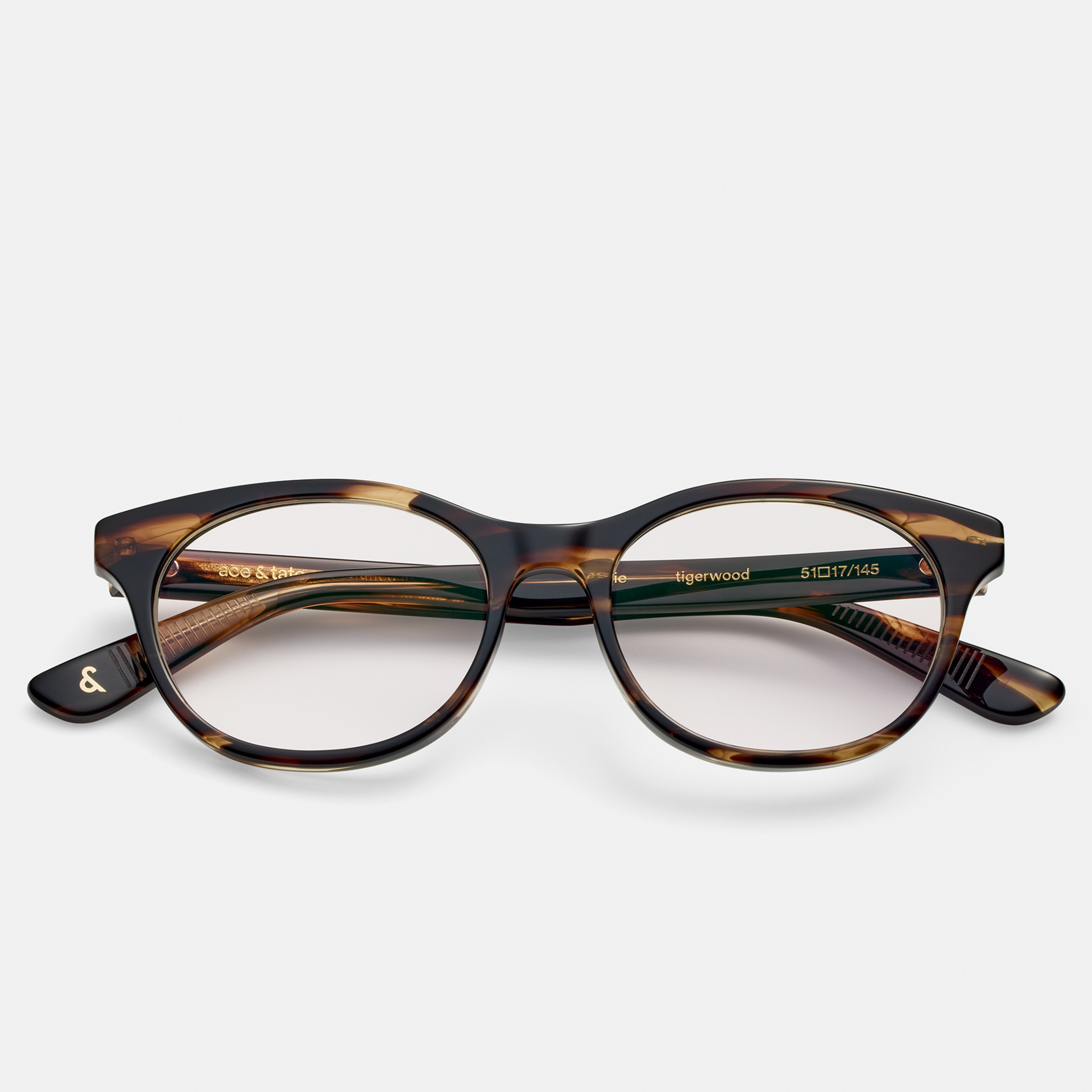 Ace & Tate Brillen | Rund Acetat in Braun, Orange