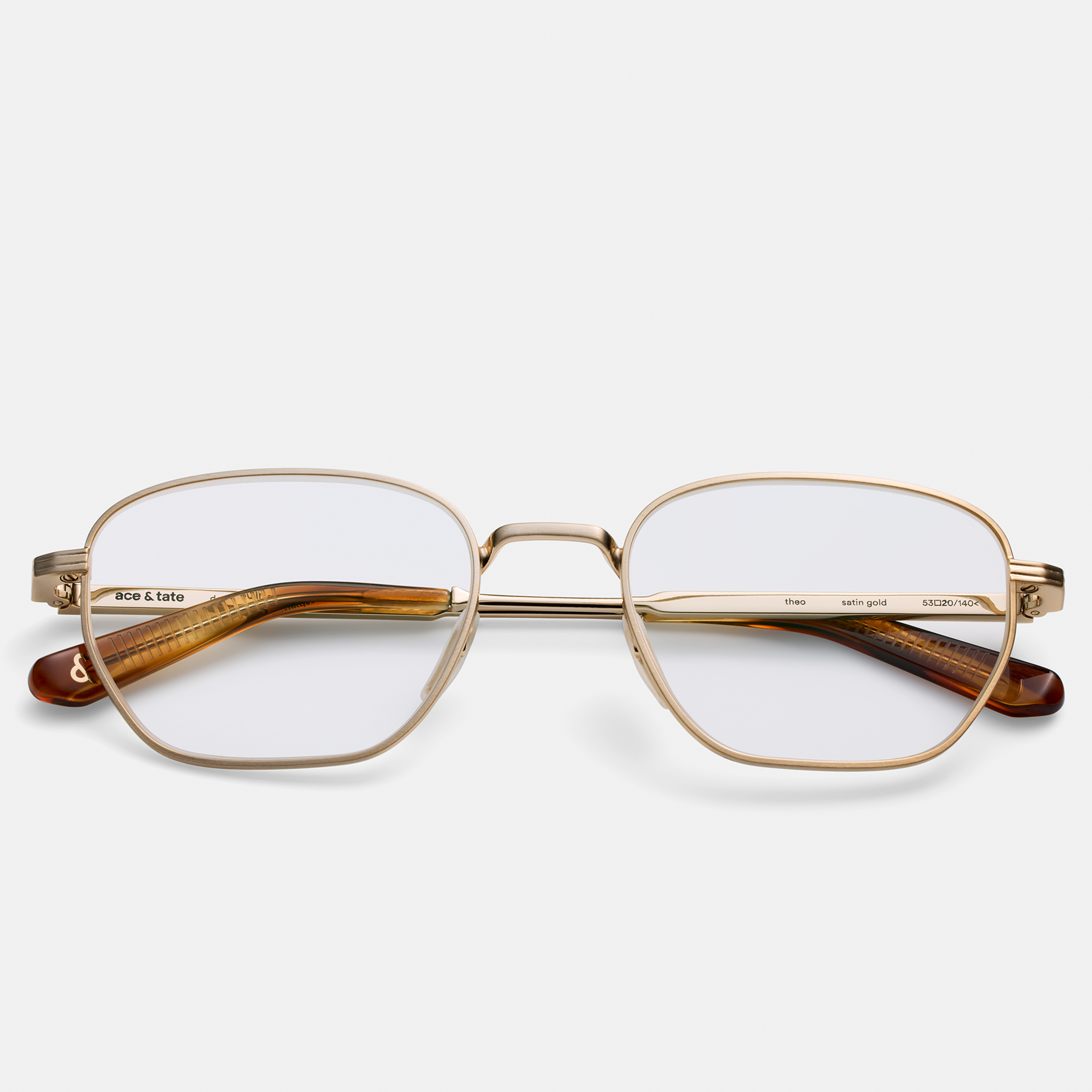 Ace & Tate Glasses | Hexagonal Metal in Gold