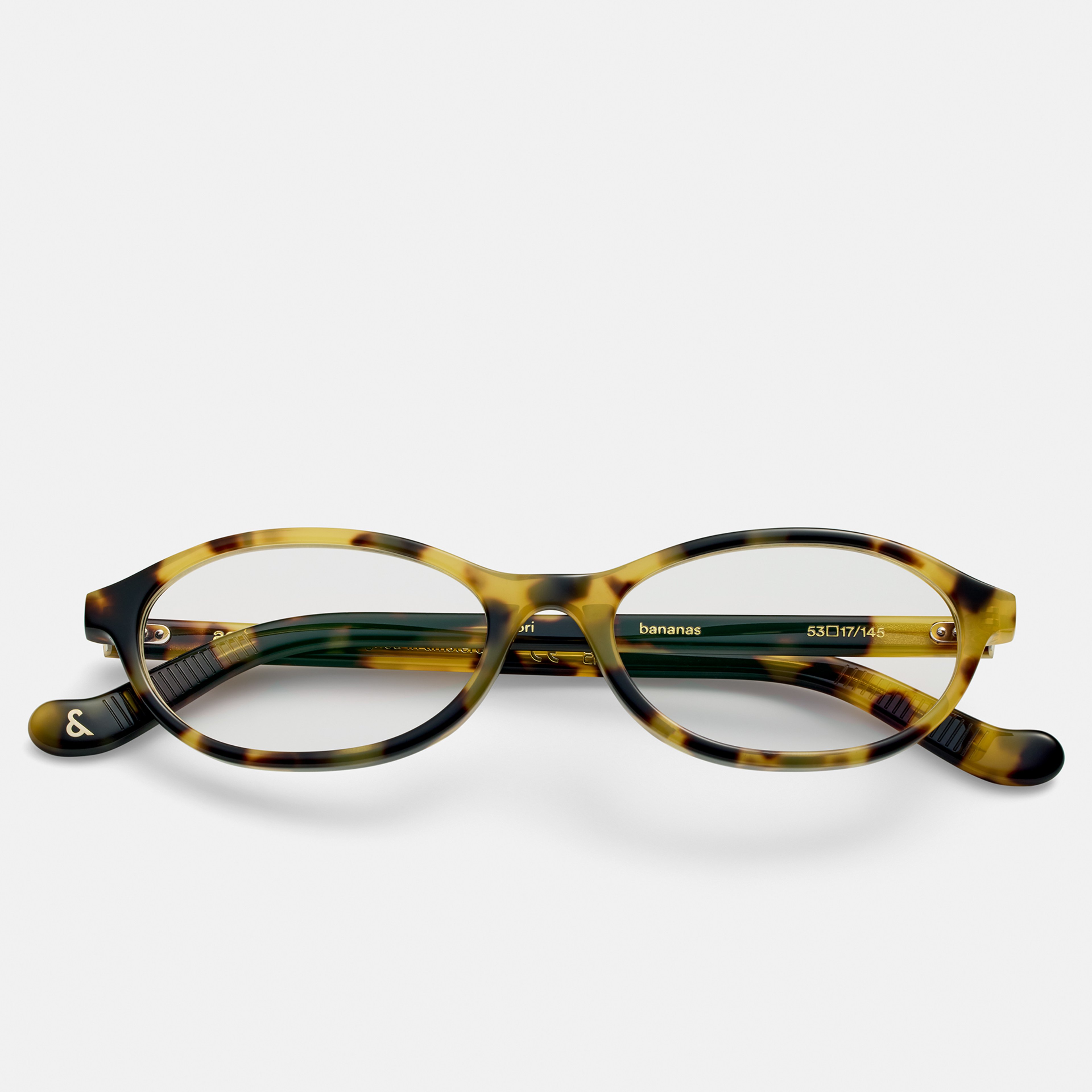 Ace & Tate Glasses | Oval Acetate in Brown, Yellow