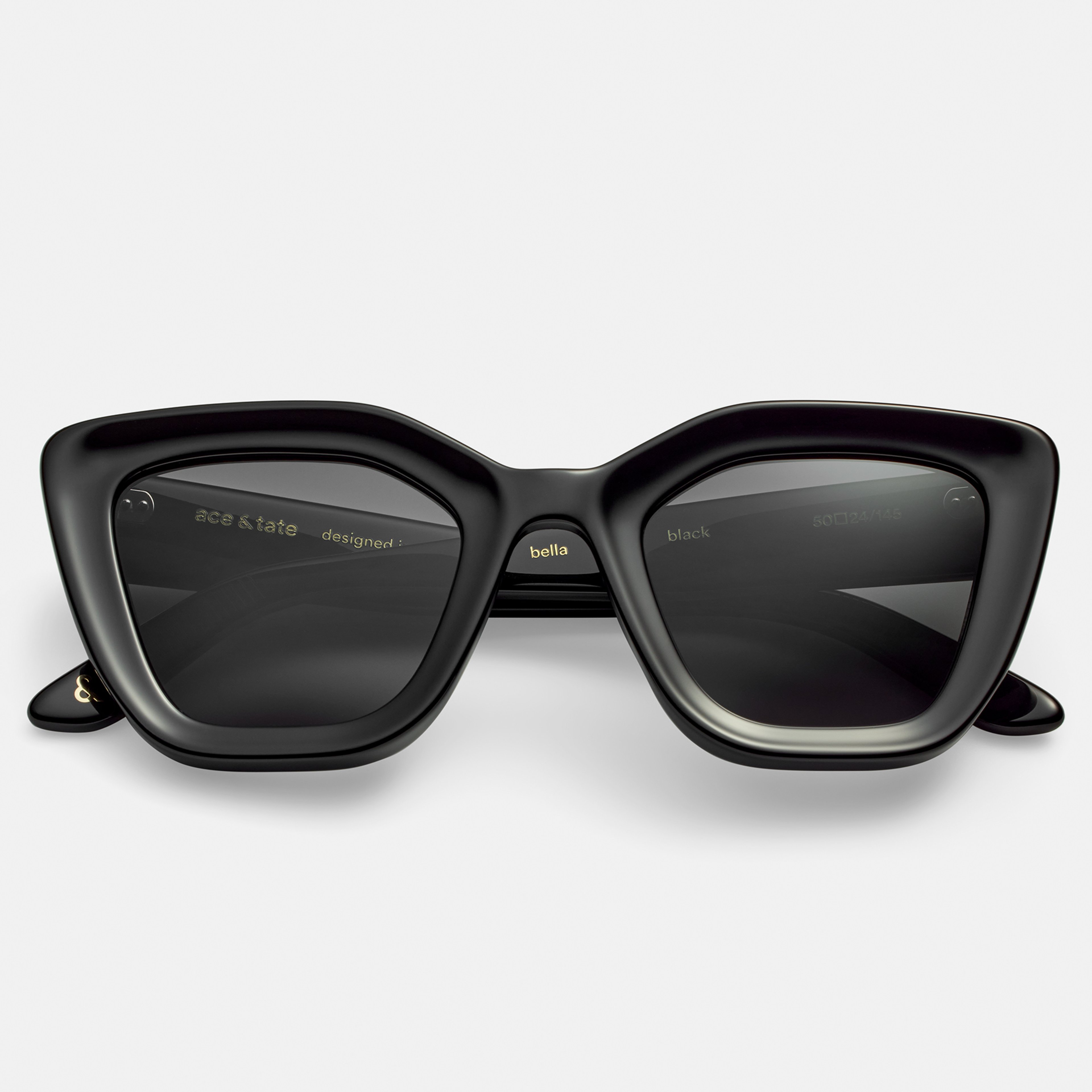Ace & Tate Bella in Black Ace & Tate Sunglasses | Rectangle Acetate in Black