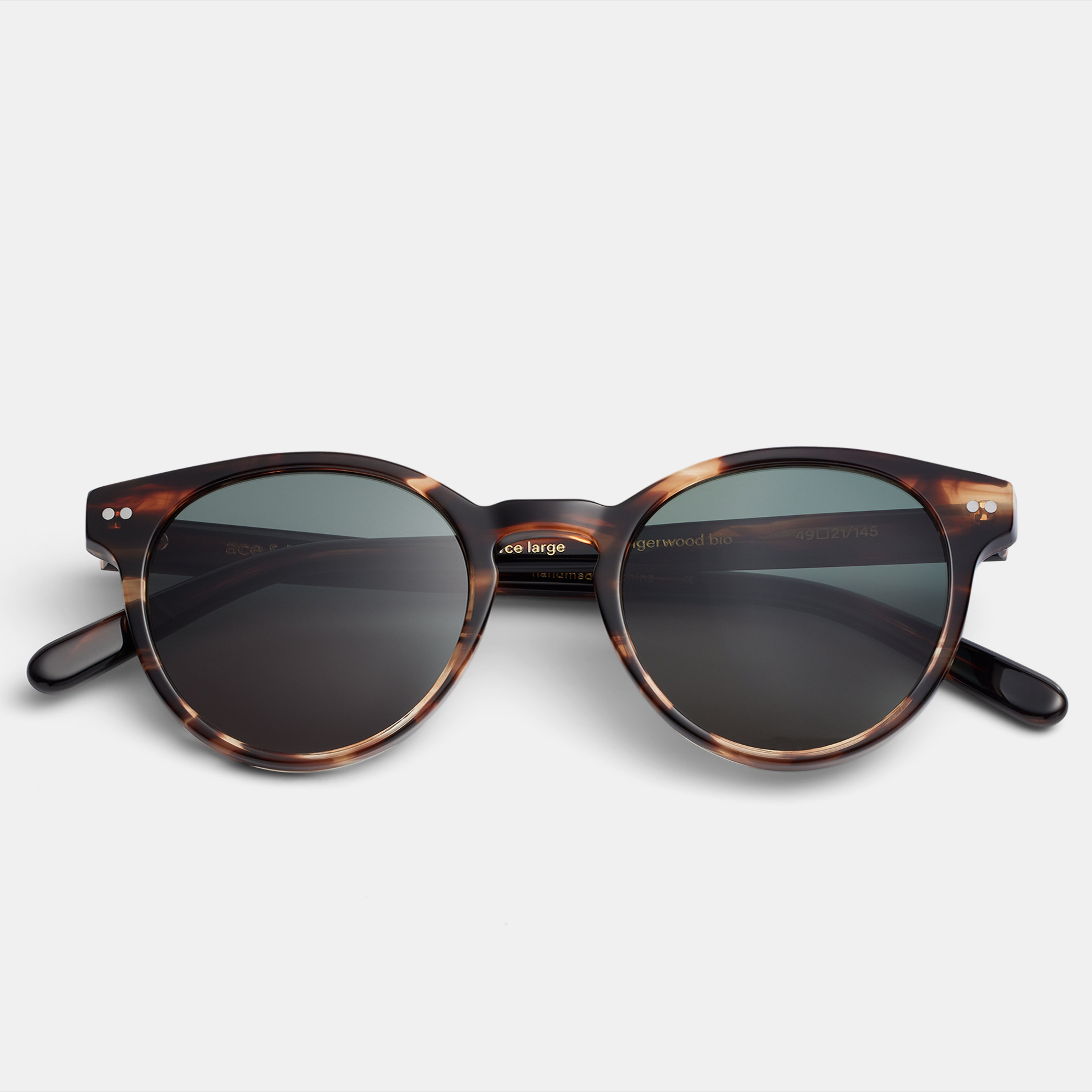 Ace & Tate Sunglasses | Round Acetate in Brown, Orange