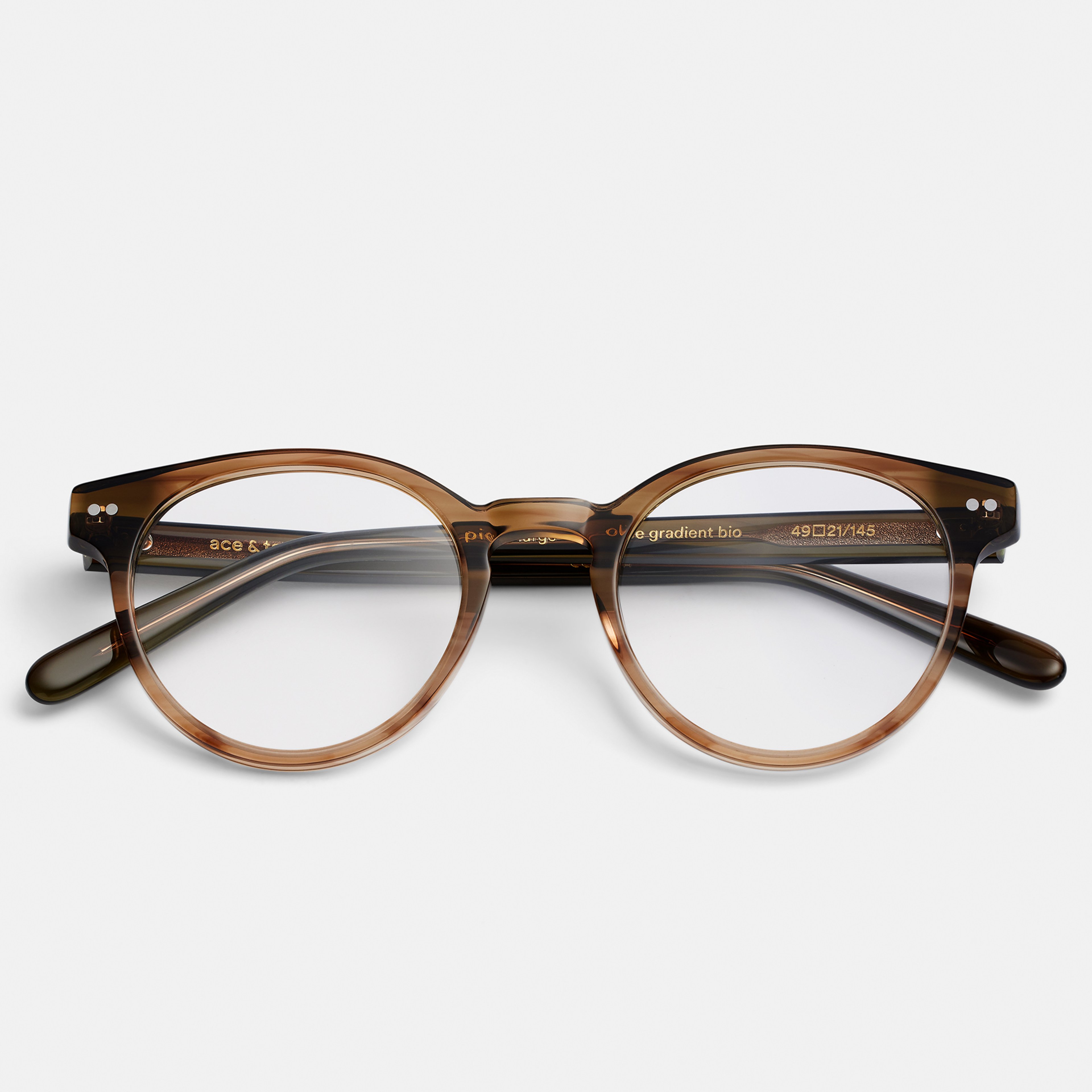 Ace & Tate Optiques | Ronde Acétate in Marron, Vert