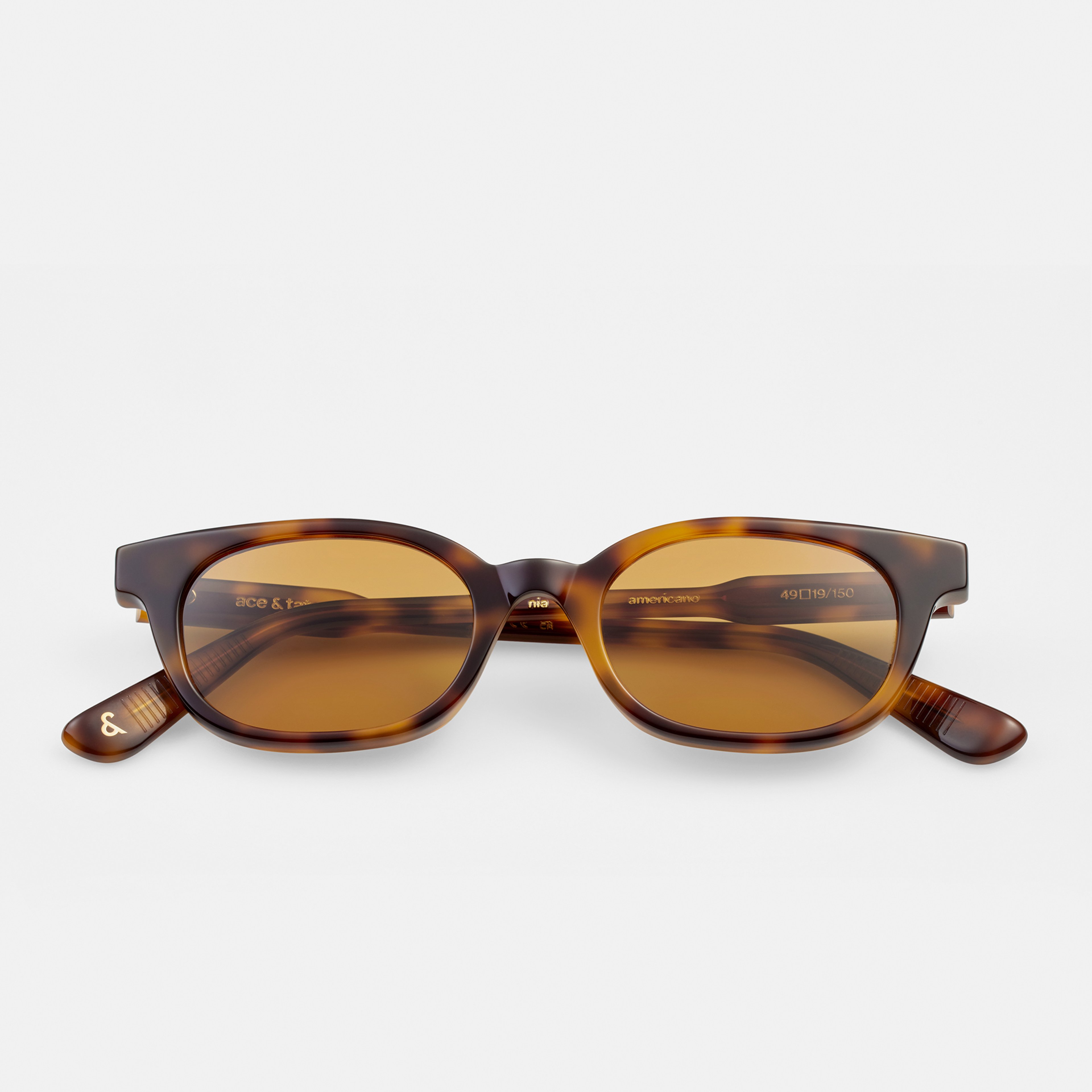 Ace & Tate Sunglasses | Round Acetate in Black, Brown