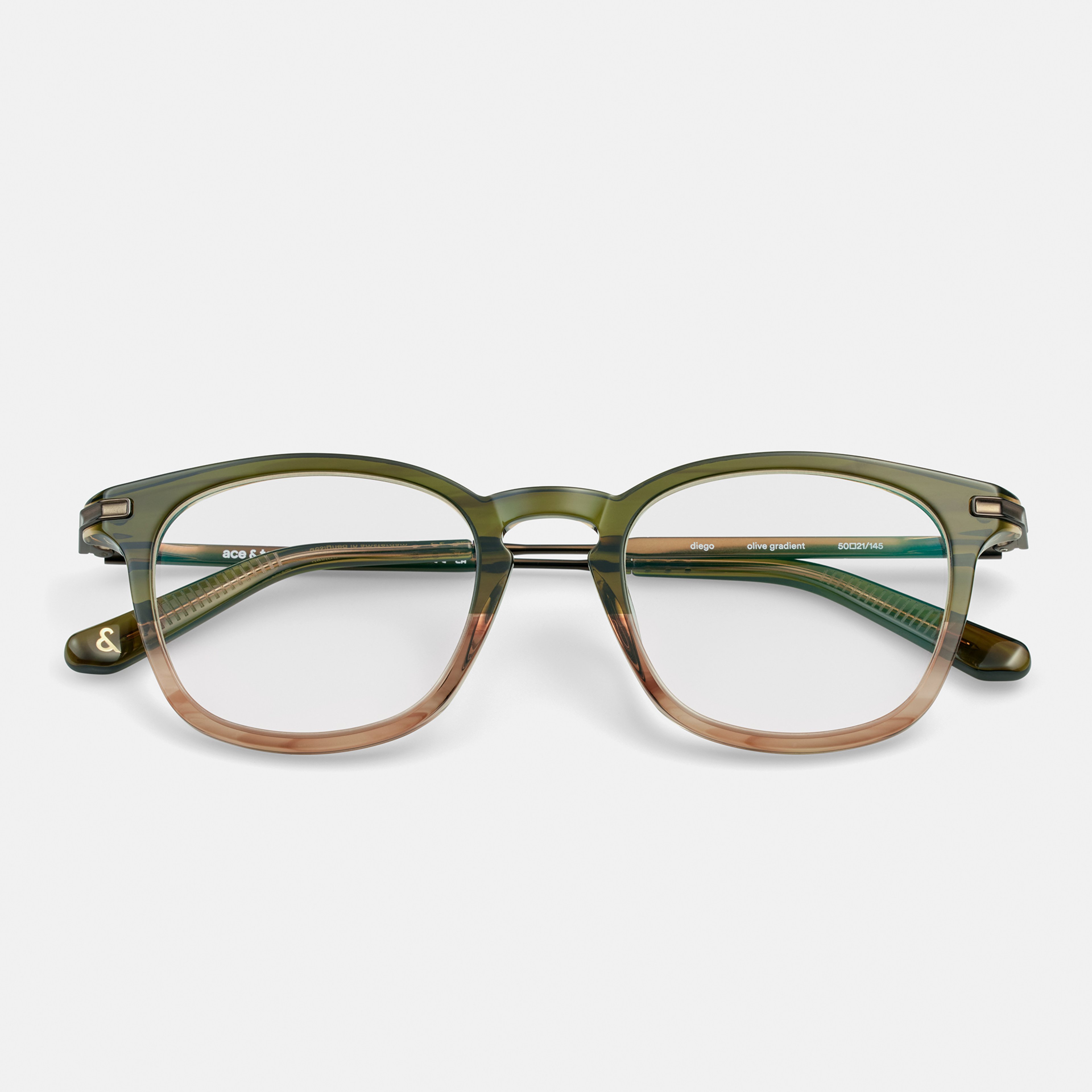 Ace & Tate Glasses | Hexagonal Acetate in Brown, Green