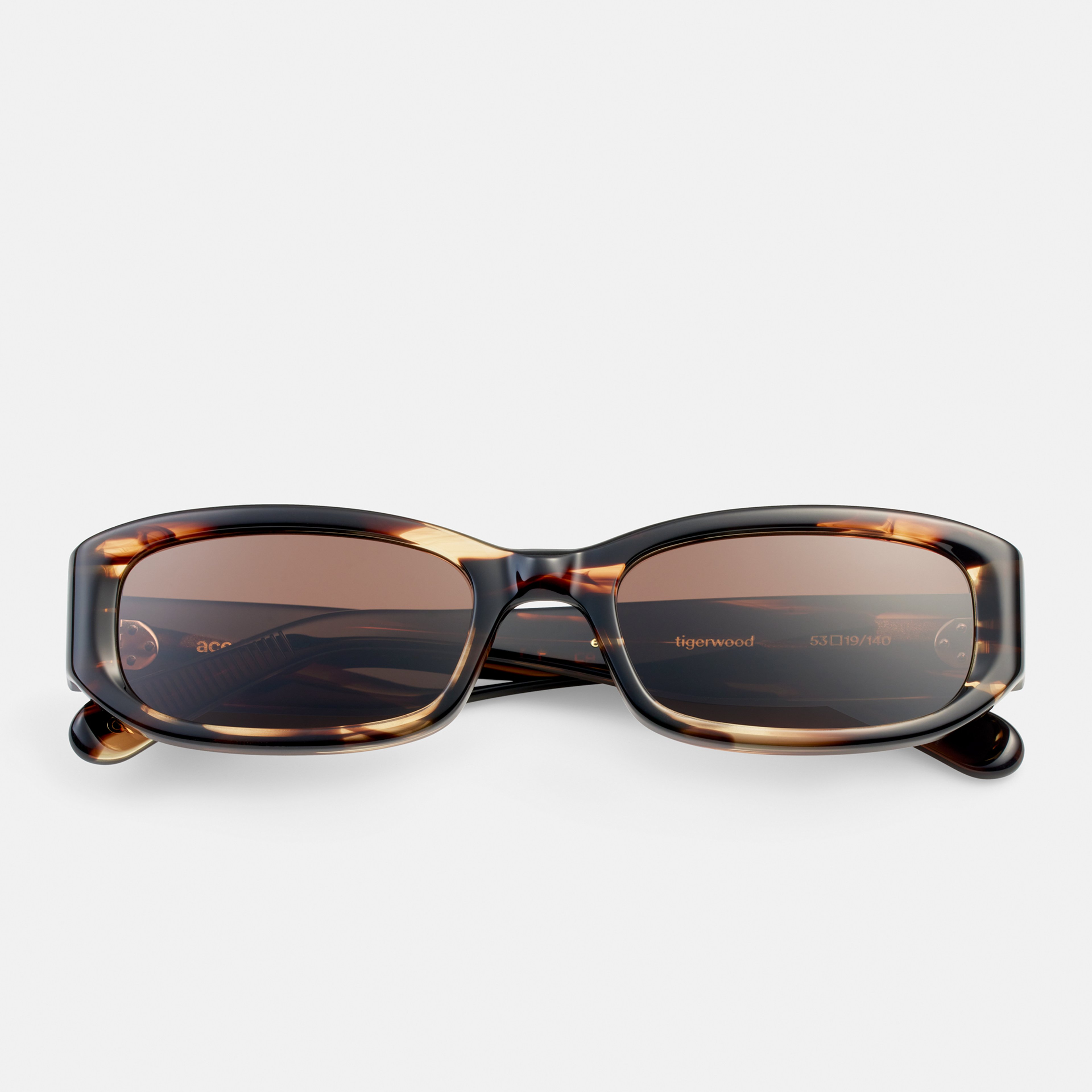 Ace & Tate Sunglasses | Rectangle Acetate in Brown, Orange