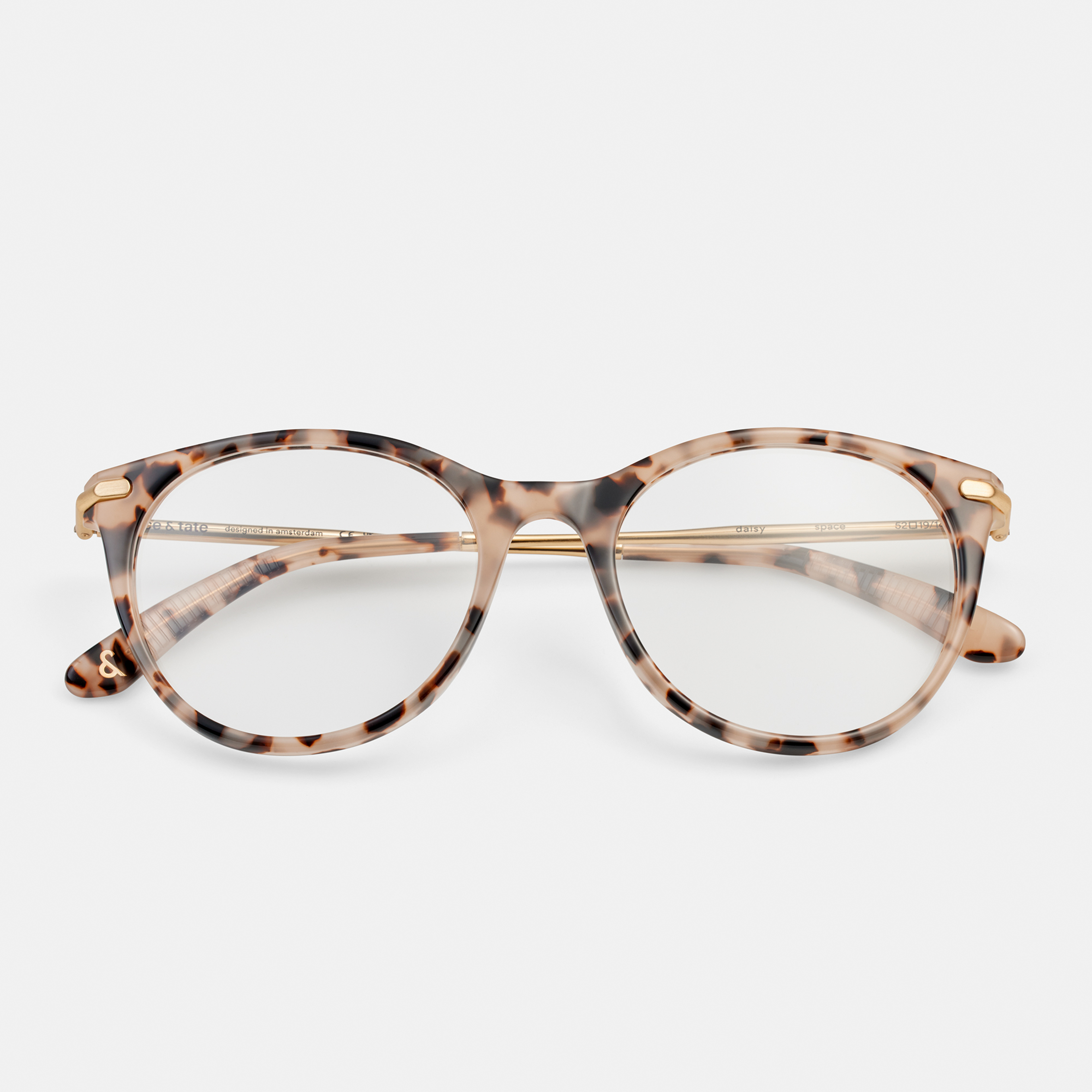 Ace & Tate Glasses |  Acetate in Beige, Brown